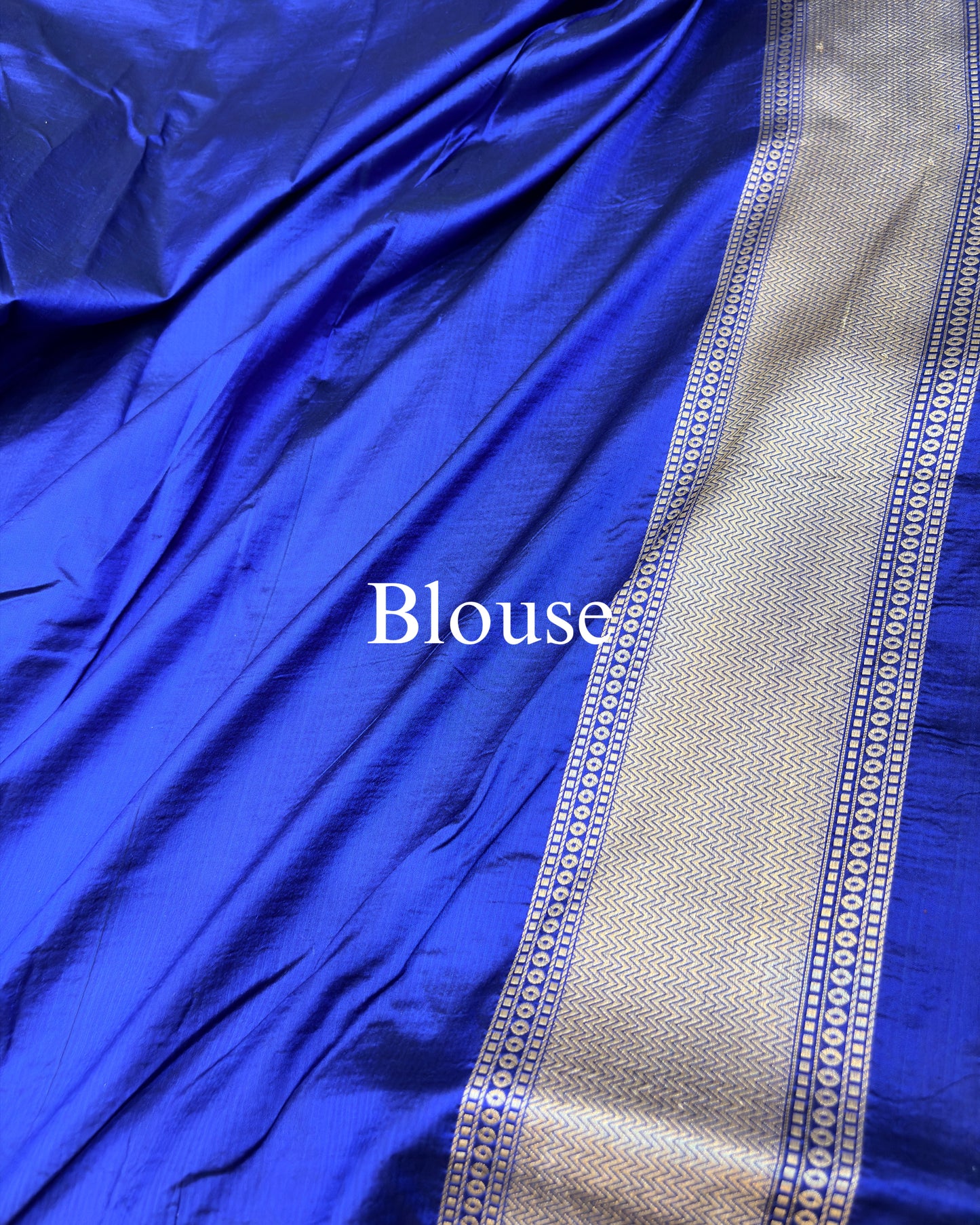 Blue Pure Katan Silk Tilfi Banarasi Saree