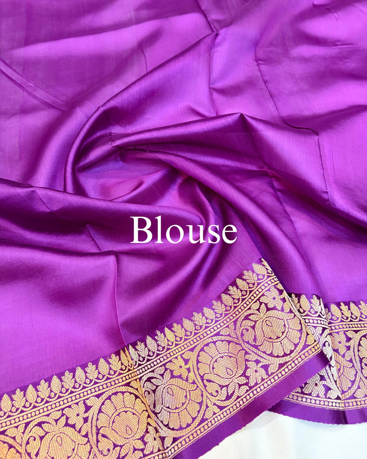 Royal-Purple Pure Mango Silk Chand-Tara Banarasi Saree