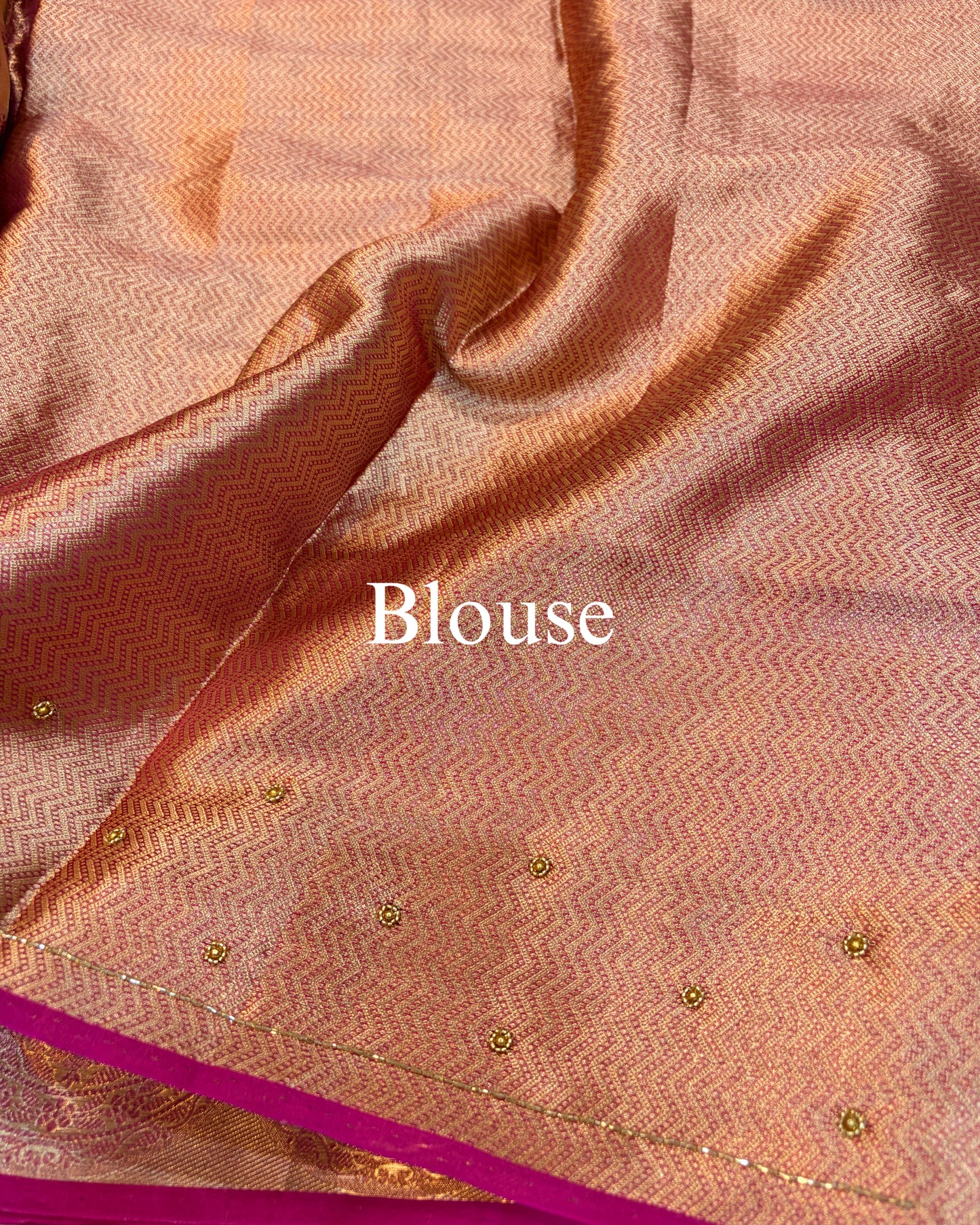 Pink Pure Tissue Silk Zardozi Banarasi Saree