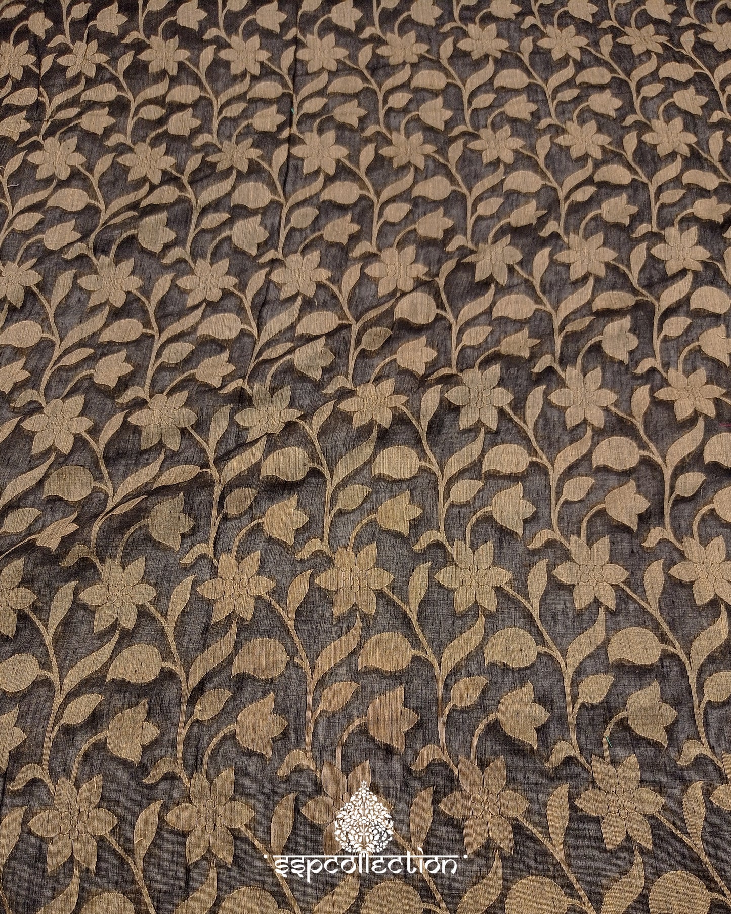 Beige Tanchoi Banarasi Pure Cotton Fabric