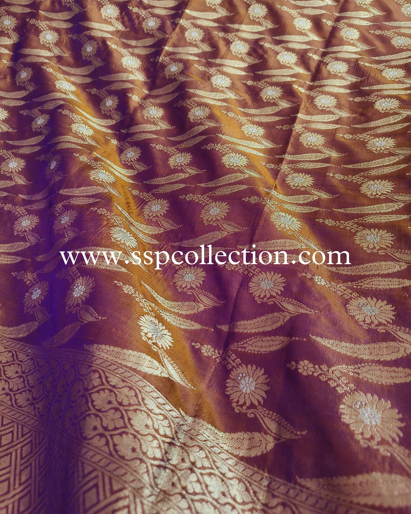 Copper Pure Katan Silk Banarasi Dupatta