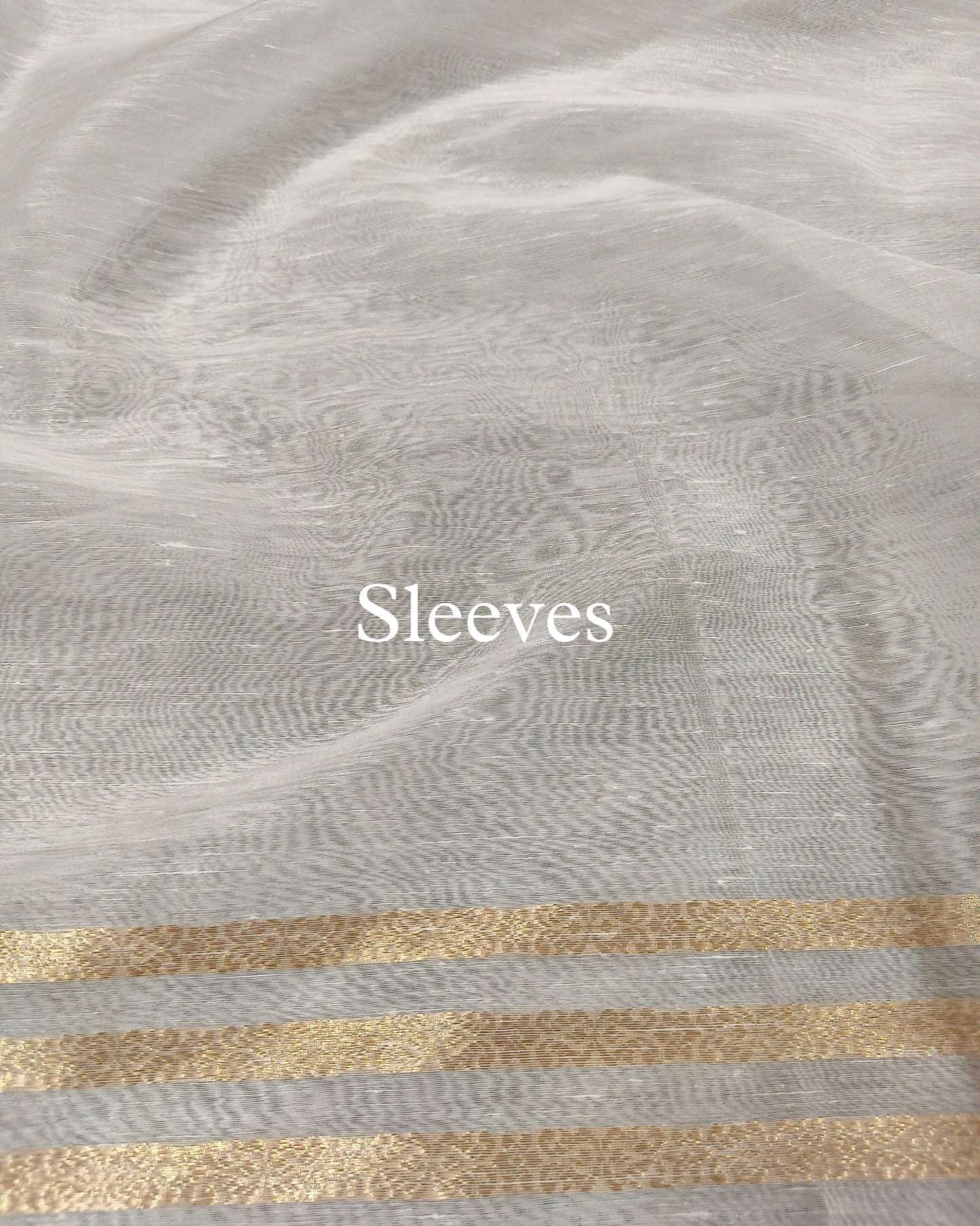 White Pure Linen Meenakaari Banarasi Suit