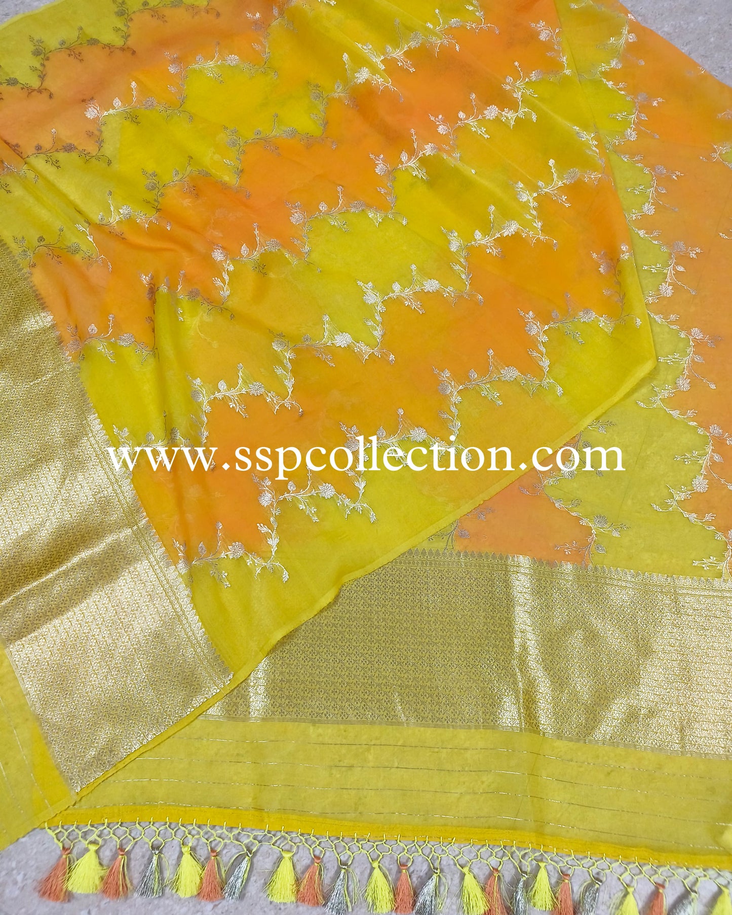 Rangkaat-Dye Pure Kora Silk Banarasi Dupatta
