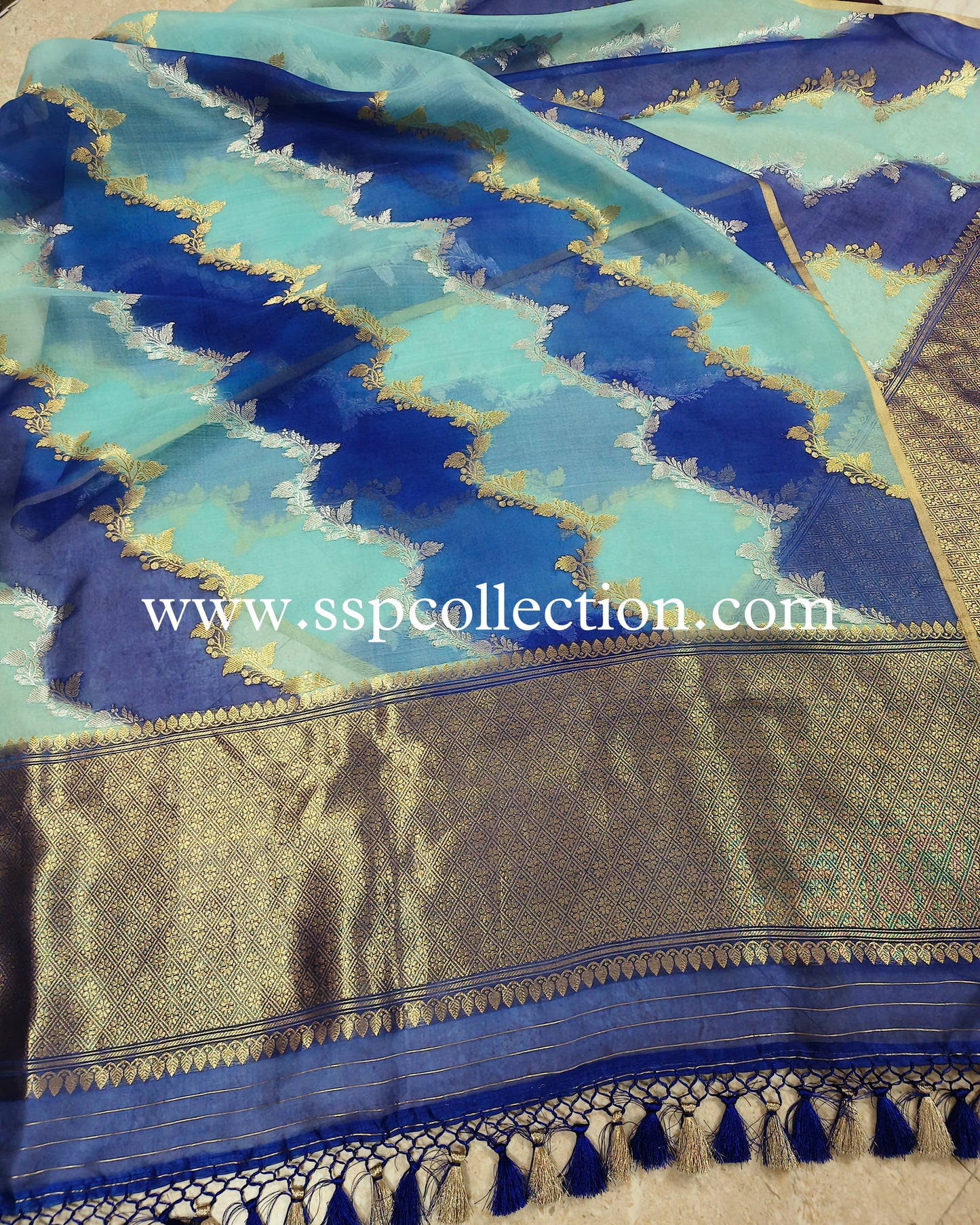 Rangkaat-Dye Pure Kora Silk Banarasi Dupatta