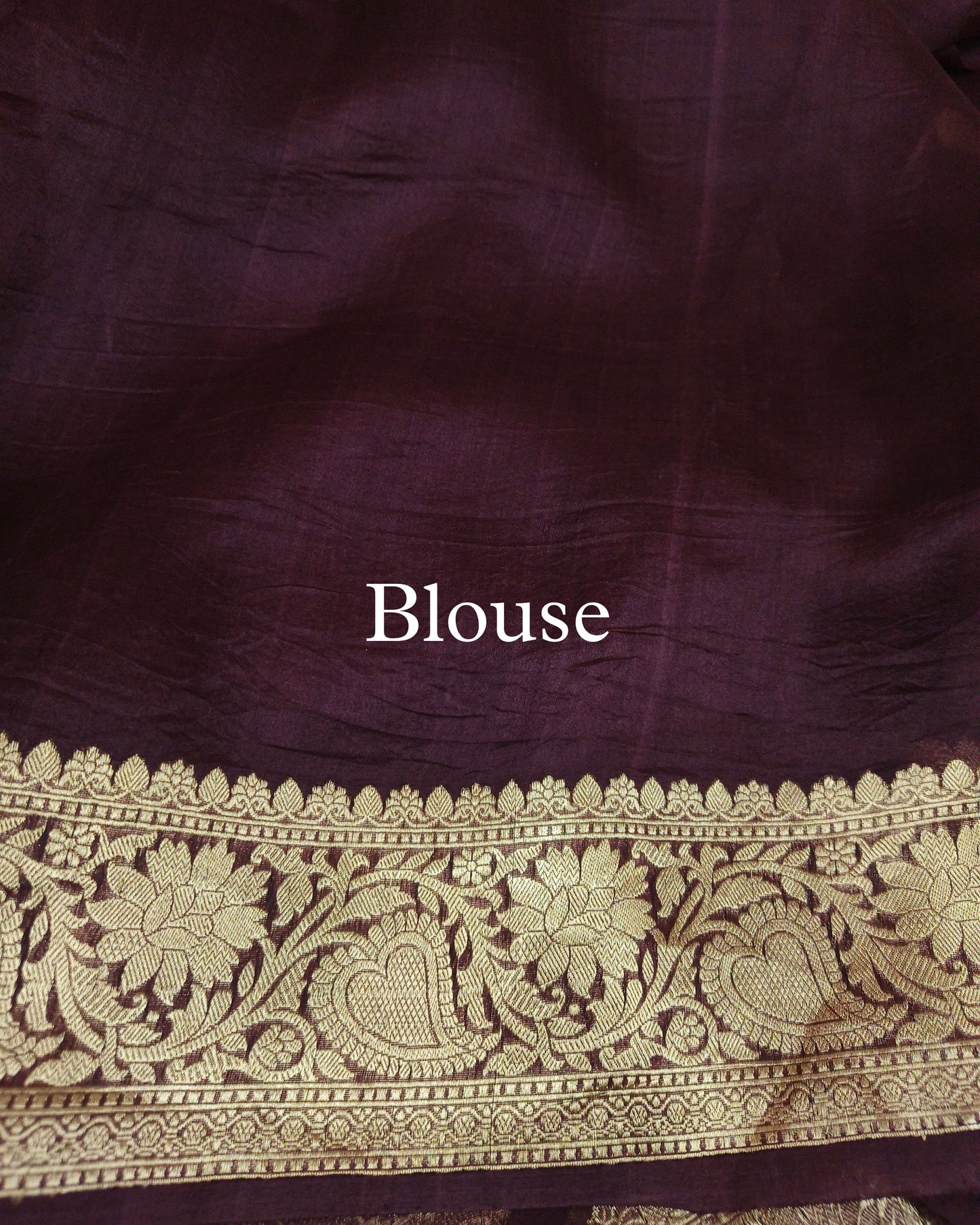 Brown Pure Kora Silk Chand-Tara Banarasi Saree