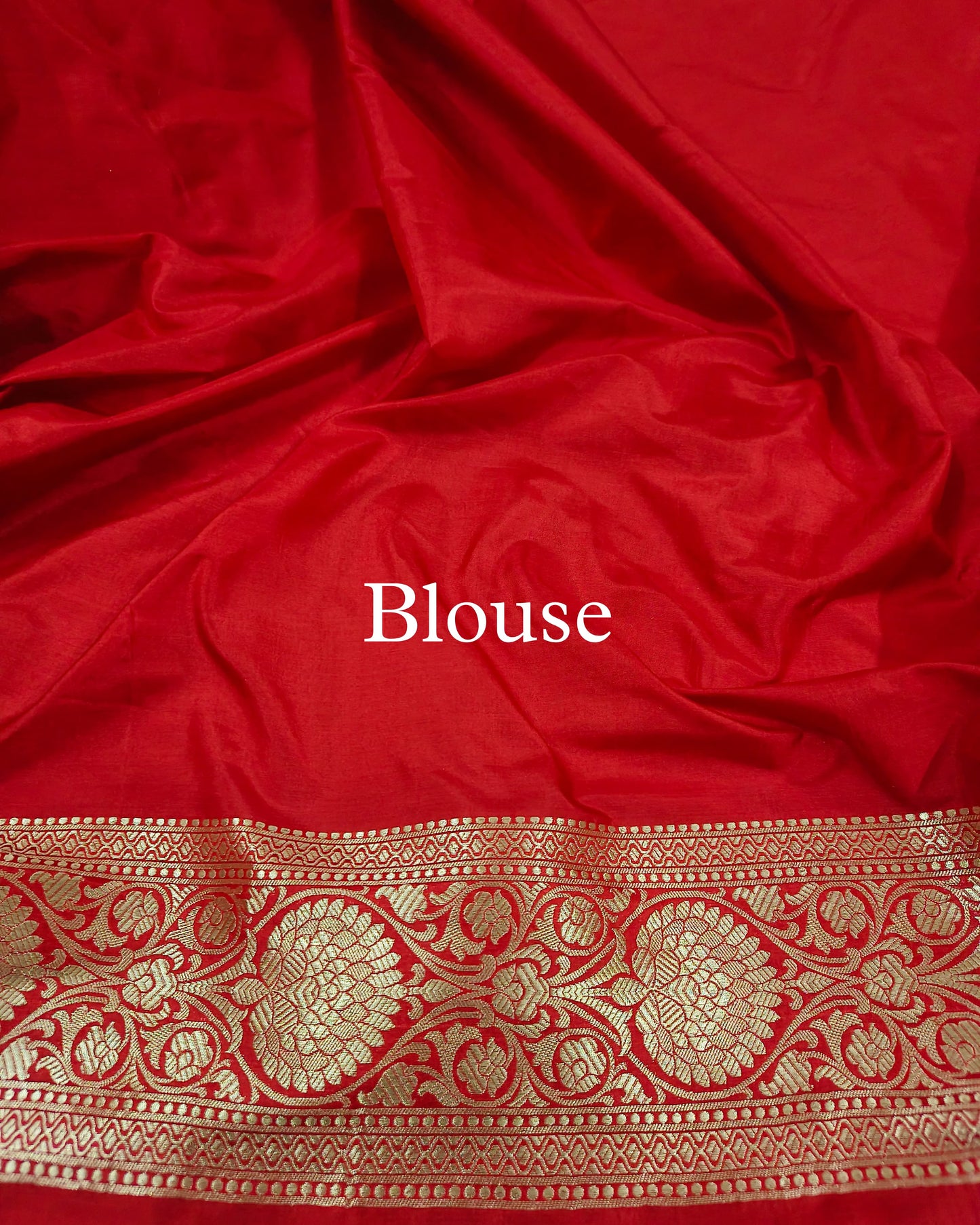 Red Banarasi Pure Katan Silk Saree