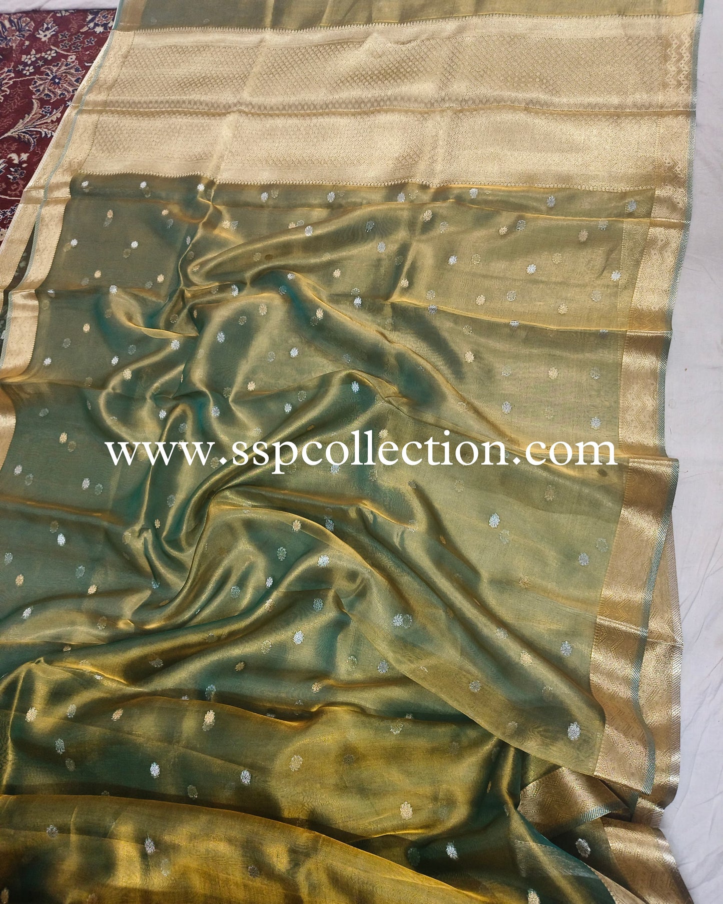 Dhoop-Chaao Pure Tissue Silk Banarasi Saree