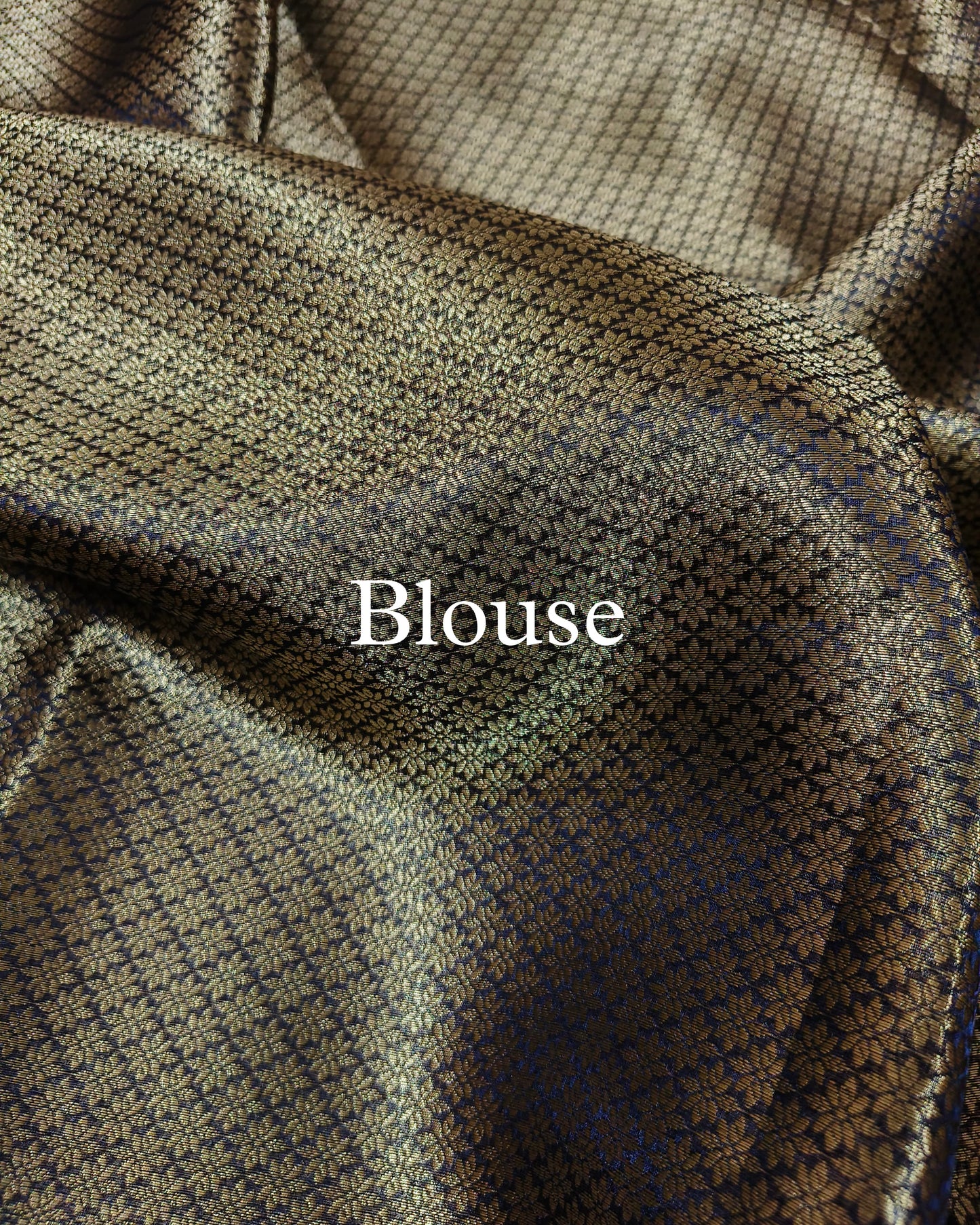 Midnight-Blue Pure Tissue Silk Banarasi Saree