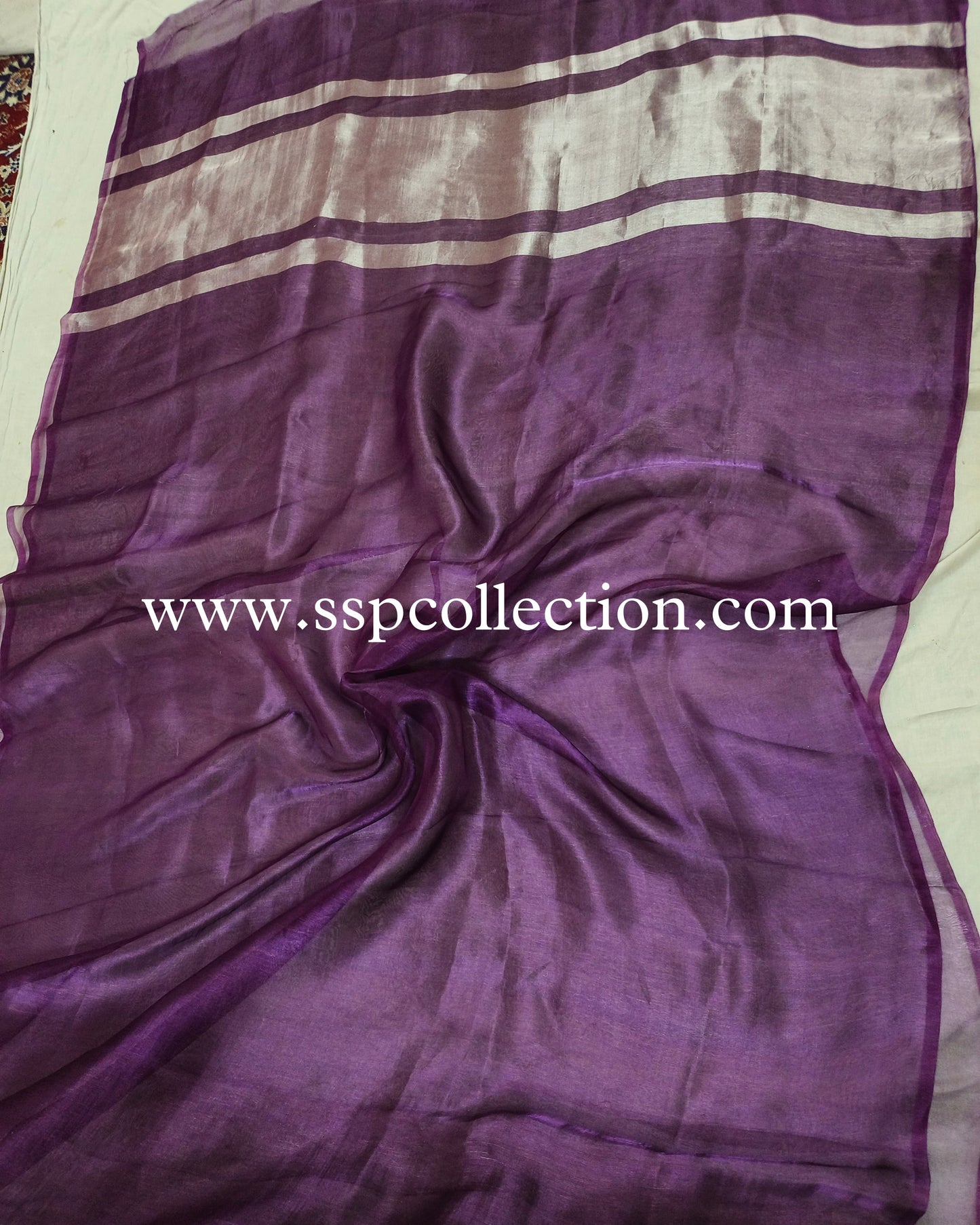 Purple Pure Tissue Silk Saree