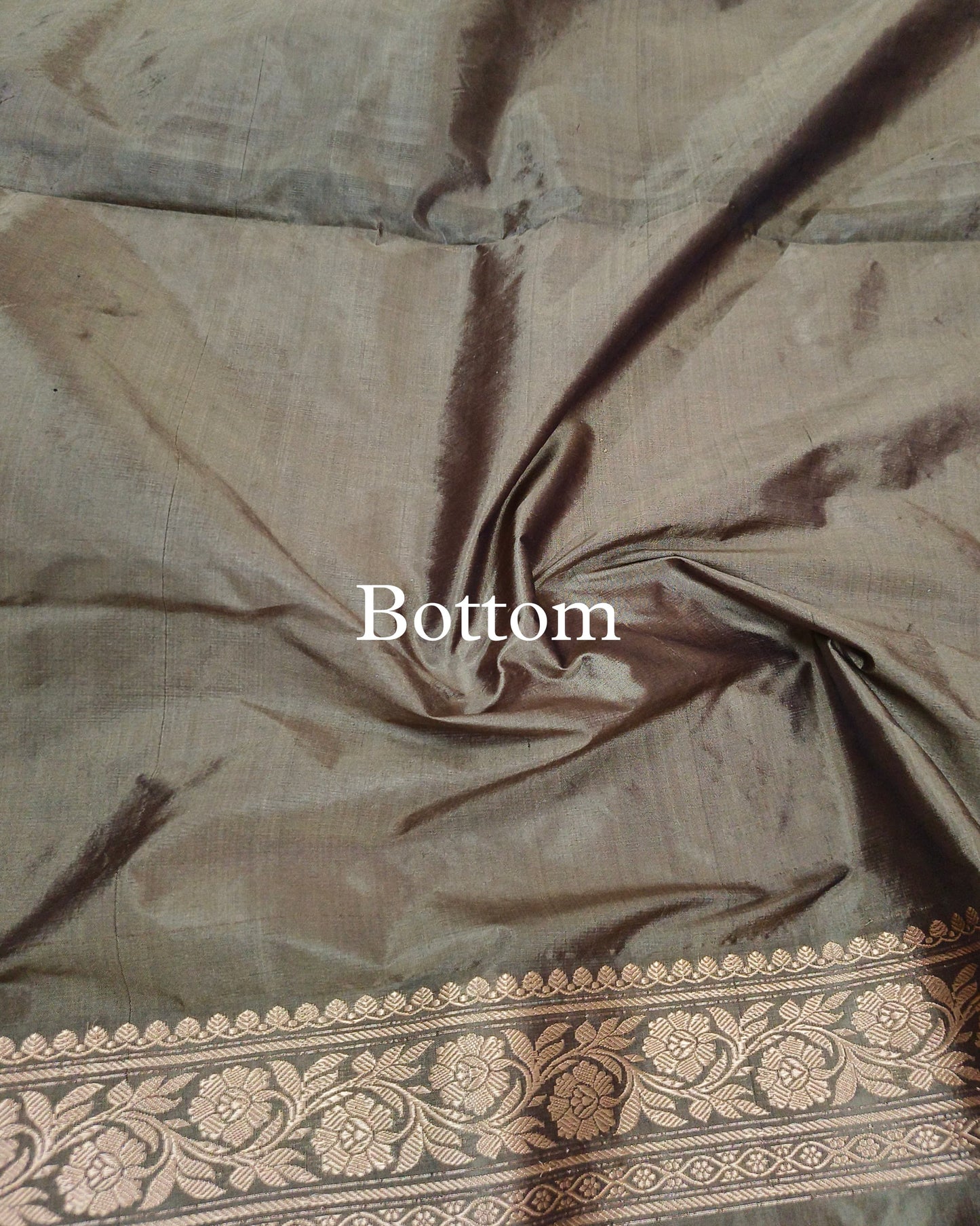 Hazel-Green Pure Katan Silk Banarasi Suit