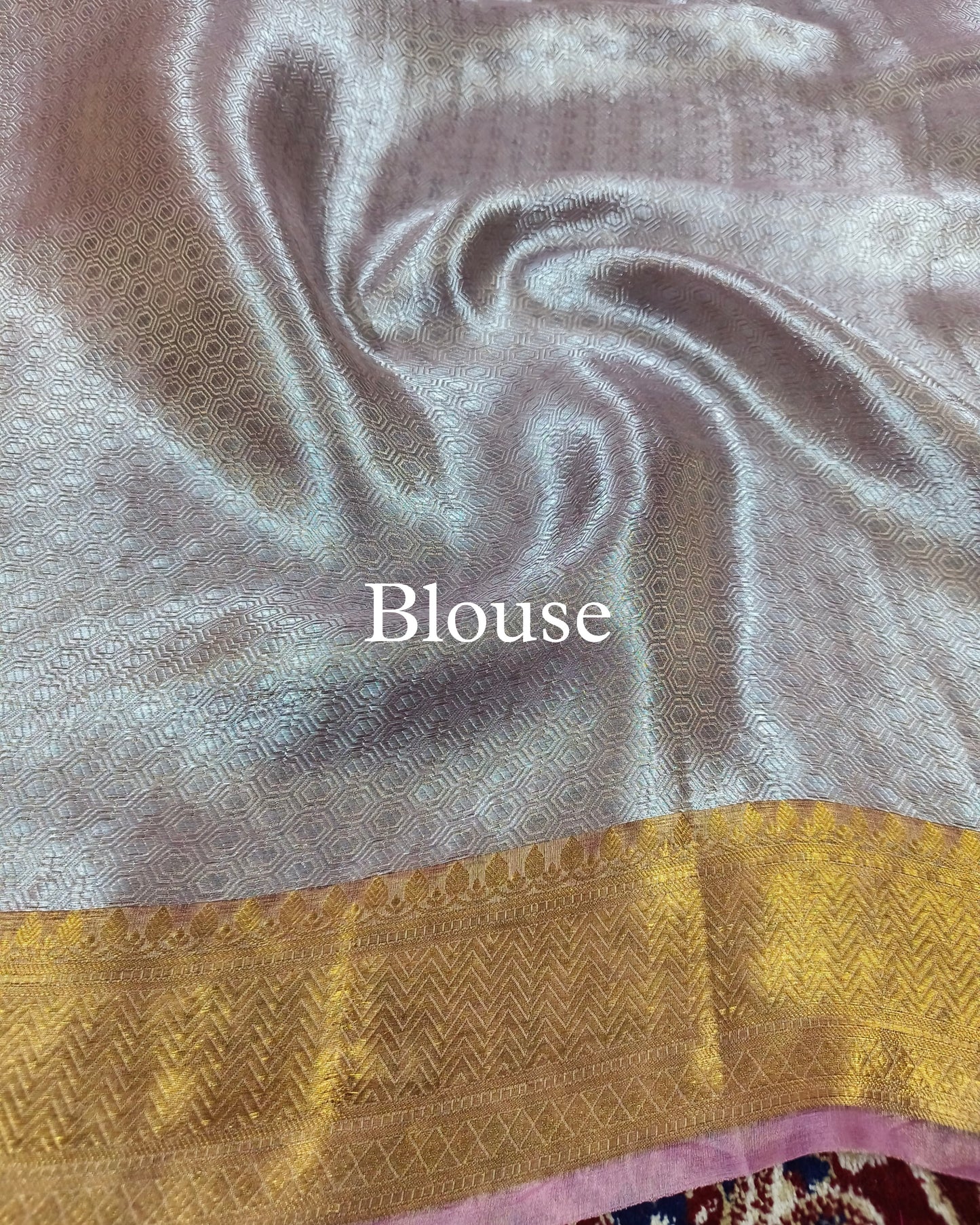 Light-Pink Pure Tissue Silk Silver Tanchoi Brocade Banarasi Saree