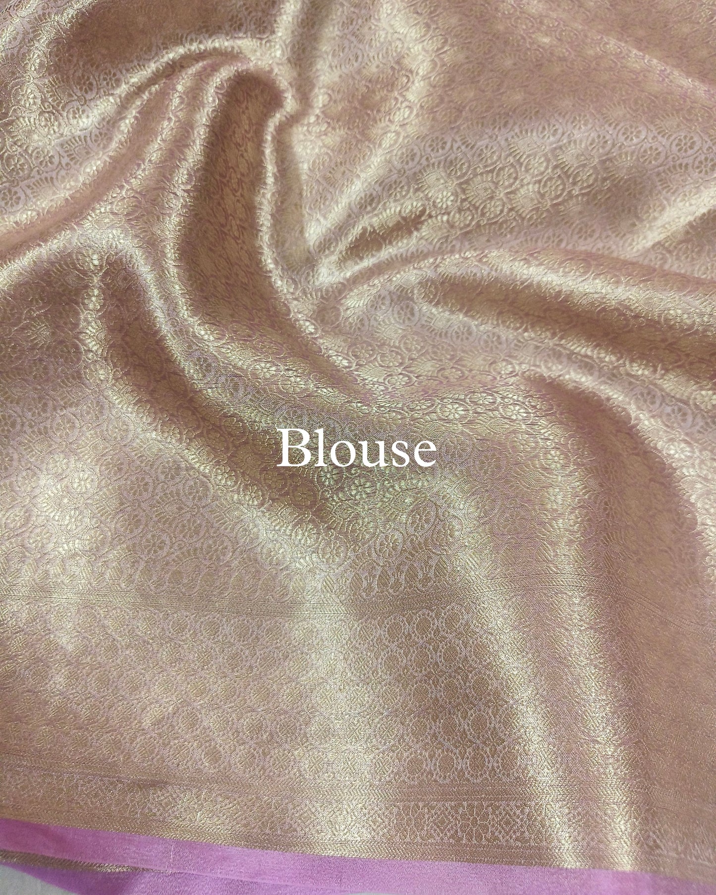 Light-Pink Pure Tissue Silk Golden Tanchoi Brocade Banarasi Saree