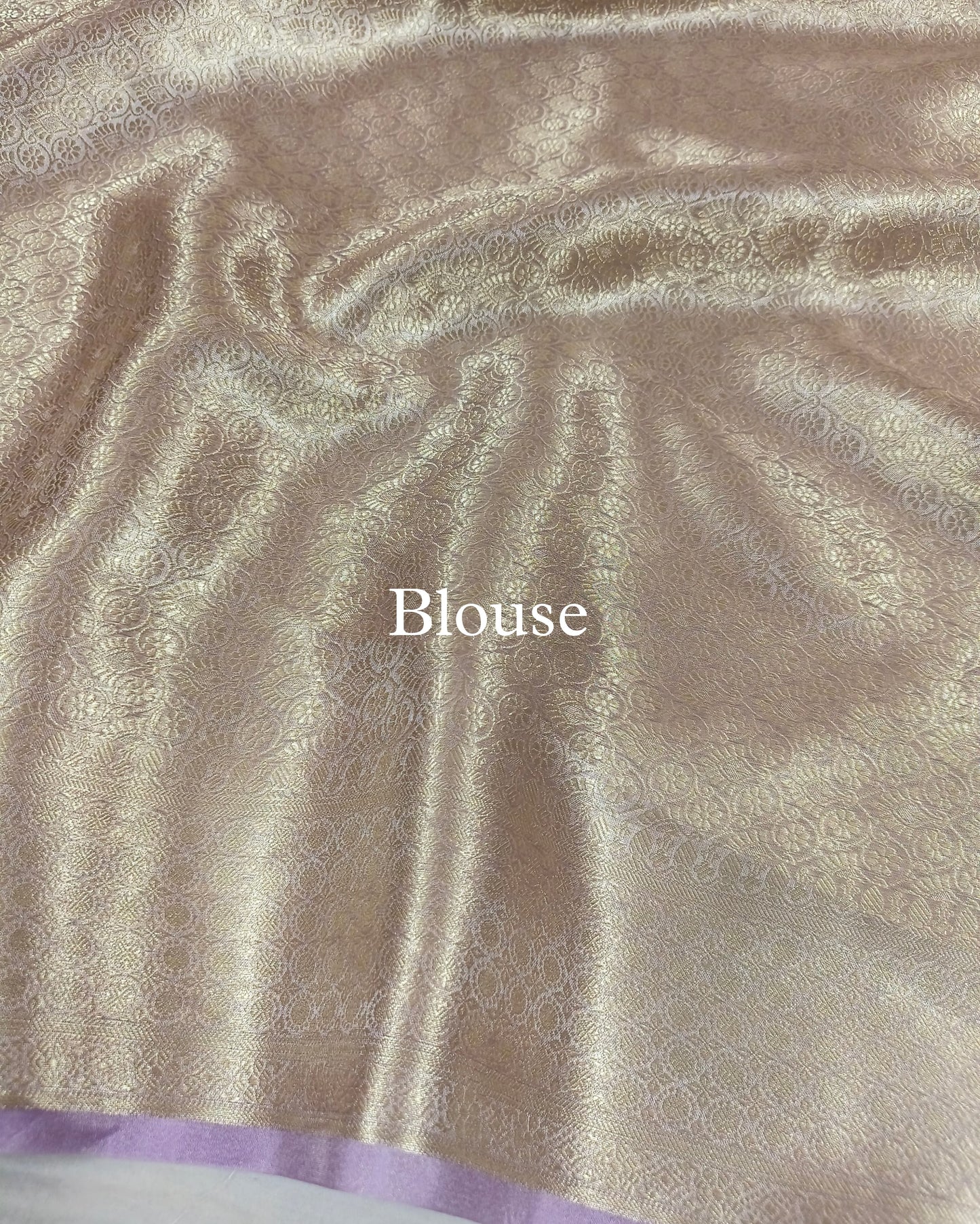 Lavender Pure Tissue Silk Golden Tanchoi Brocade Banarasi Saree