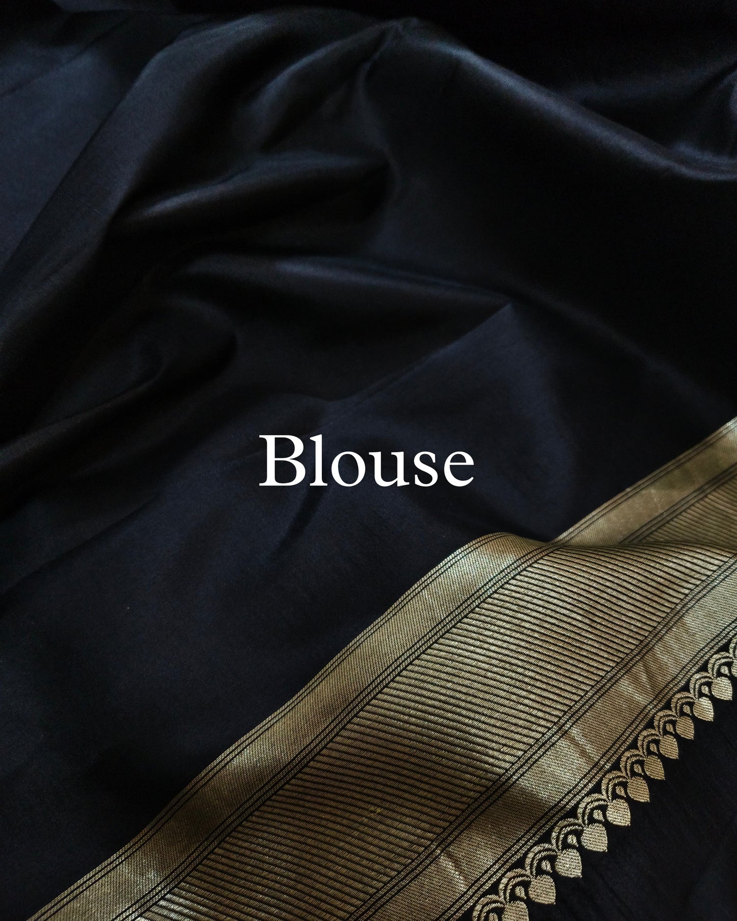 Black Pure Katan Silk Brocade Banarasi Saree