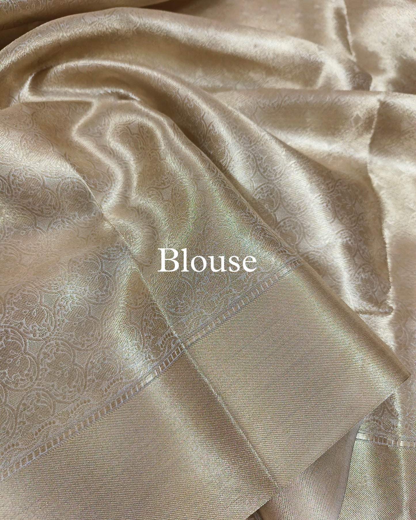 Gold Pure Tissue Silk Tanchoi Brocade Banarasi Saree