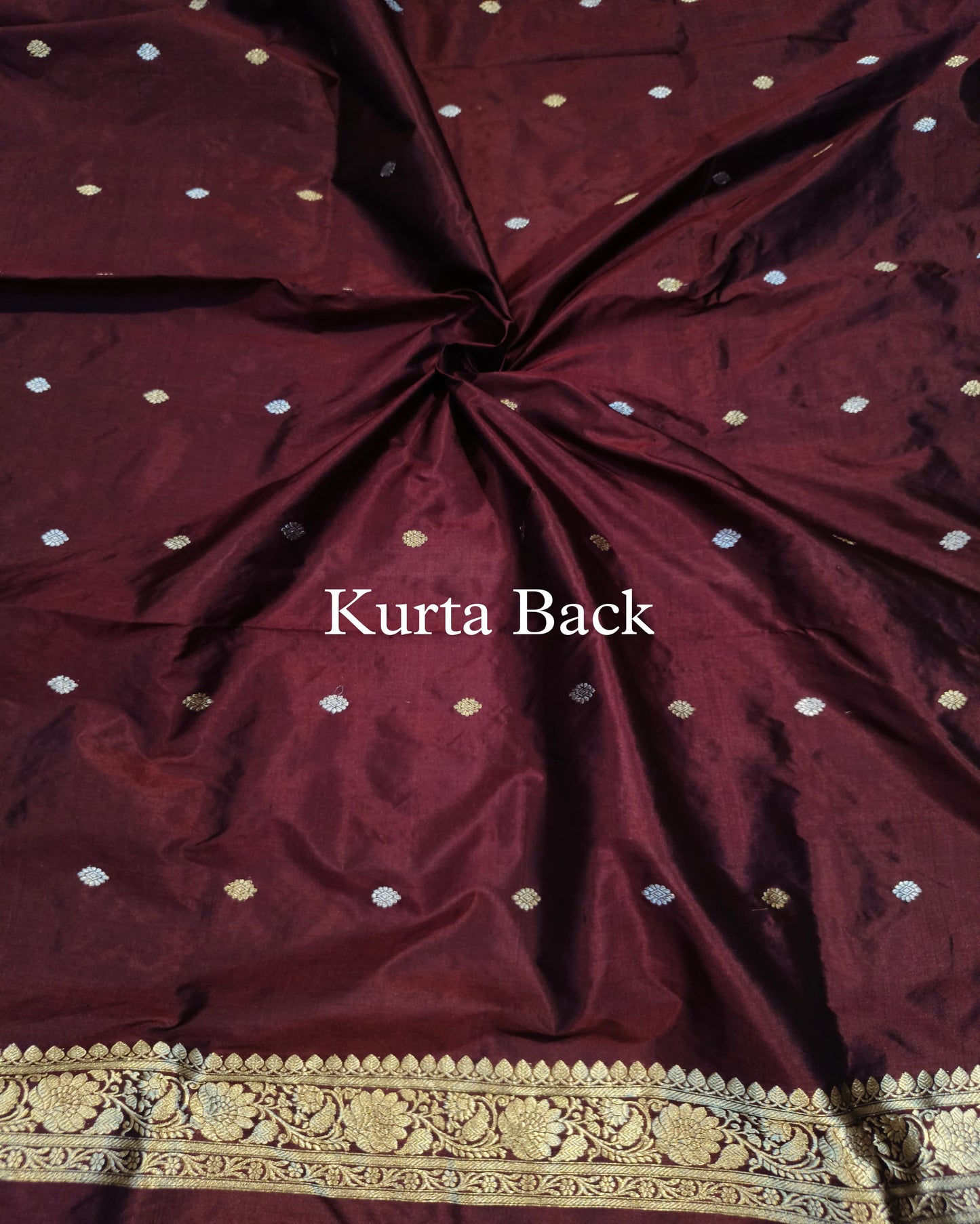 Wine Pure Katan Silk Banarasi Suit