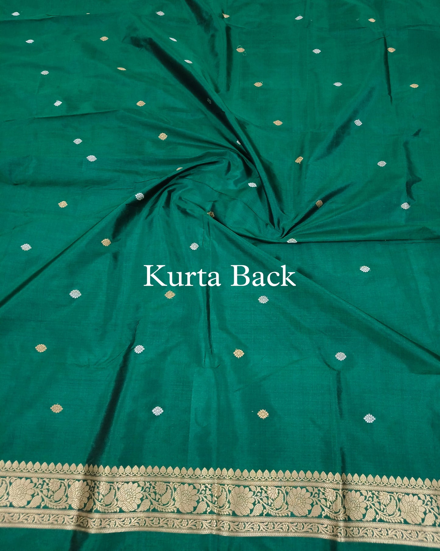 Bottle-Green Pure Katan Silk Banarasi Suit