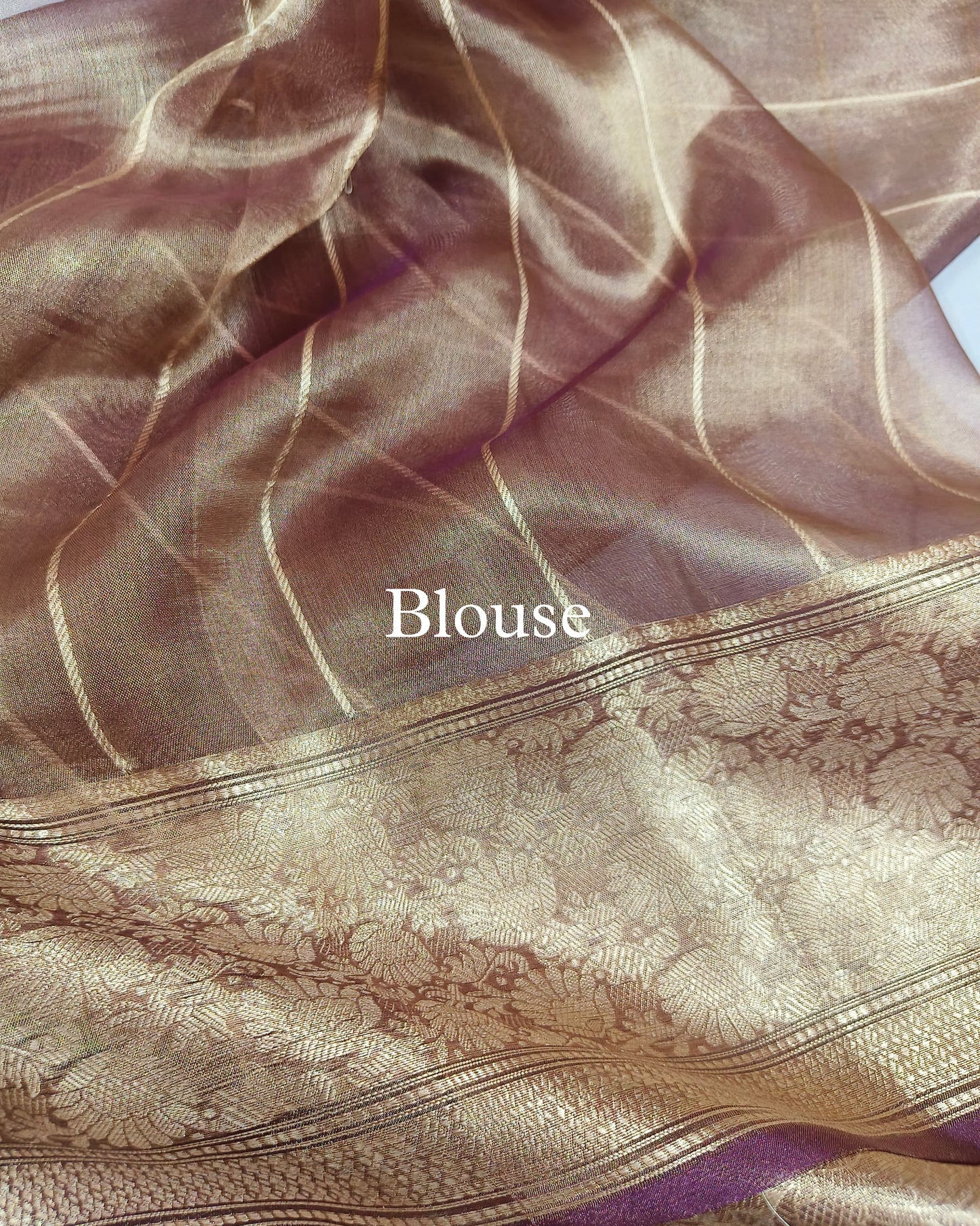 Wine Pure Tissue Silk Banarasi Saree