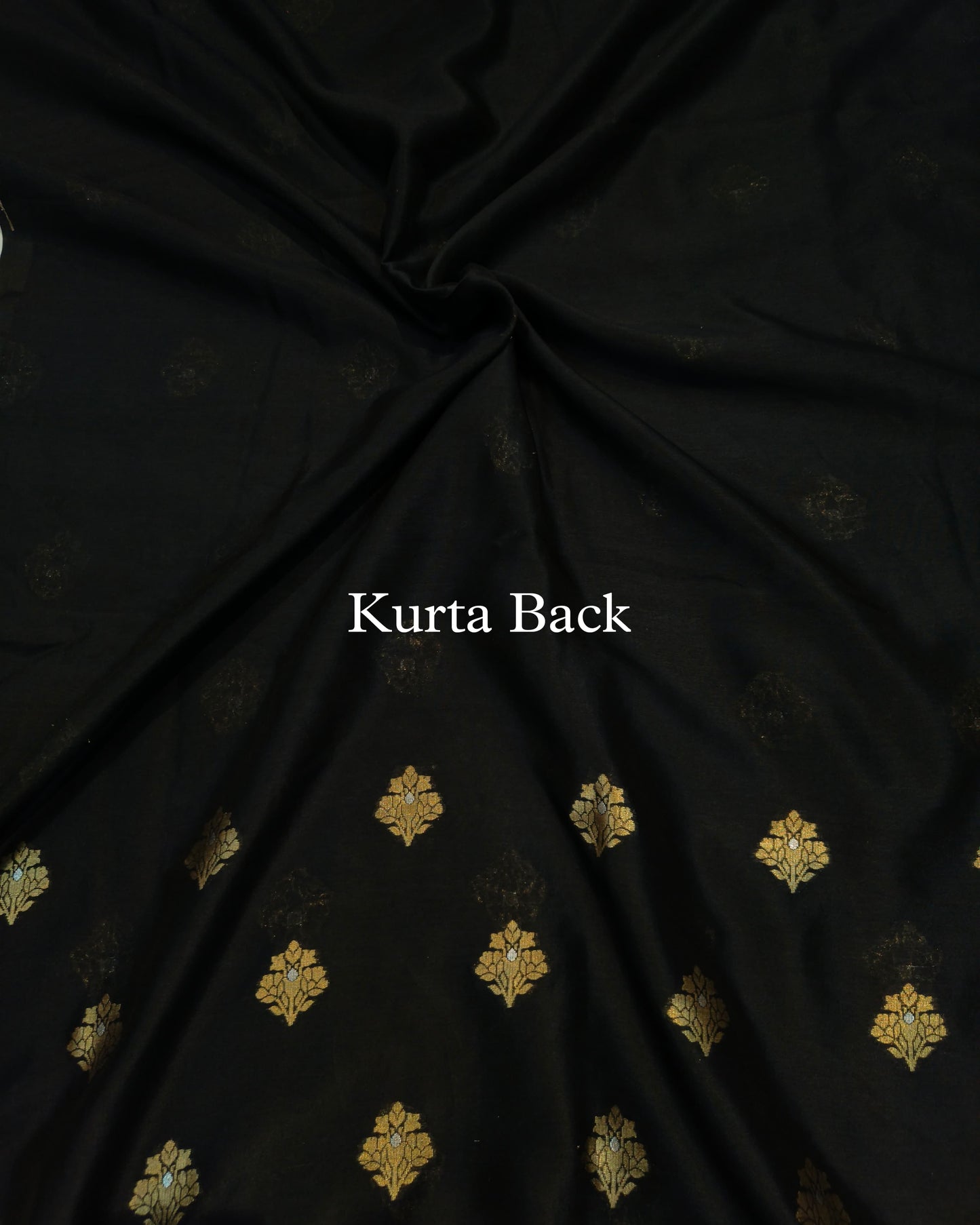 Black Handwoven Pure Banarasi Silk Suit