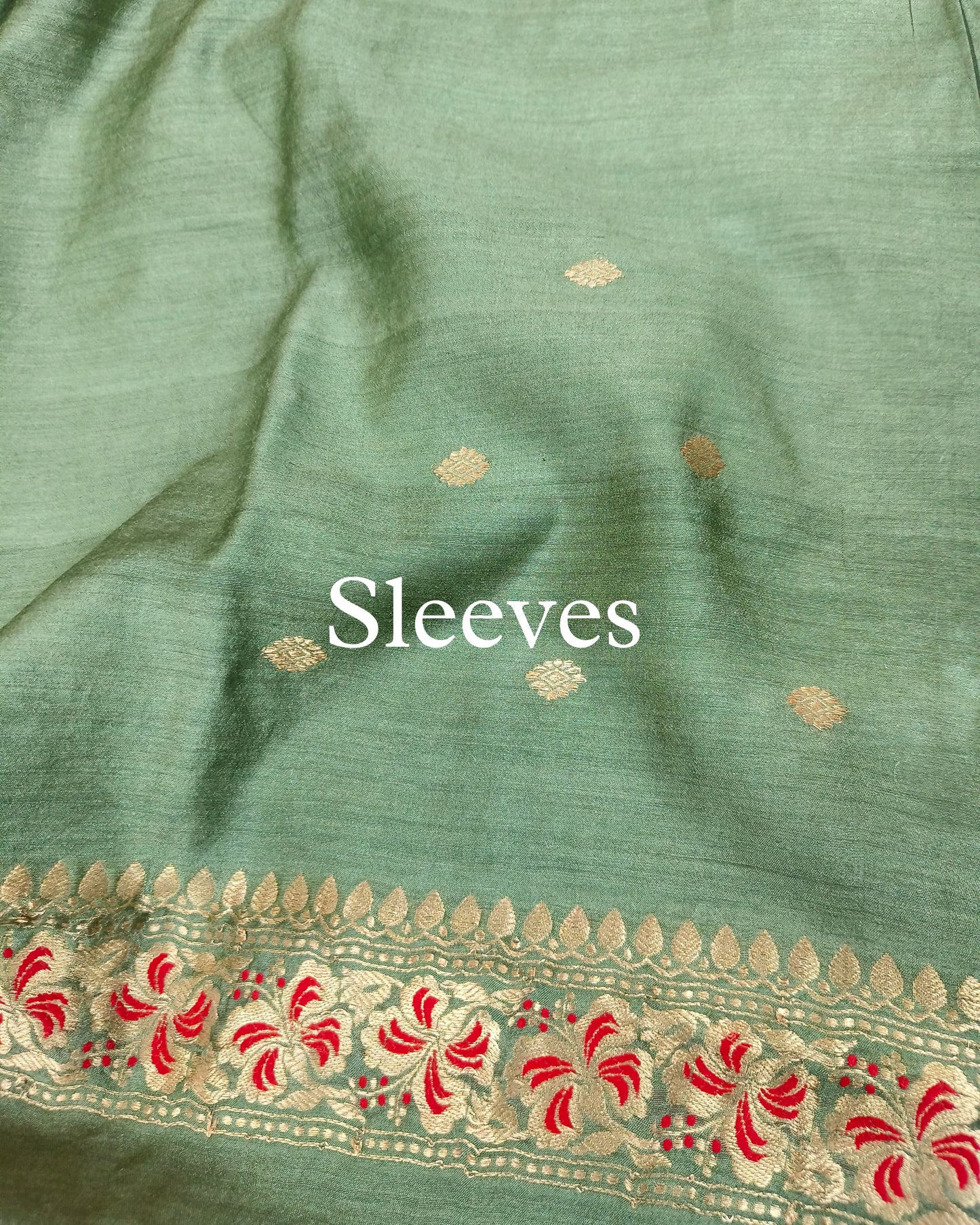 Hazel-Green Banarasi Pure Moonga Silk Suit