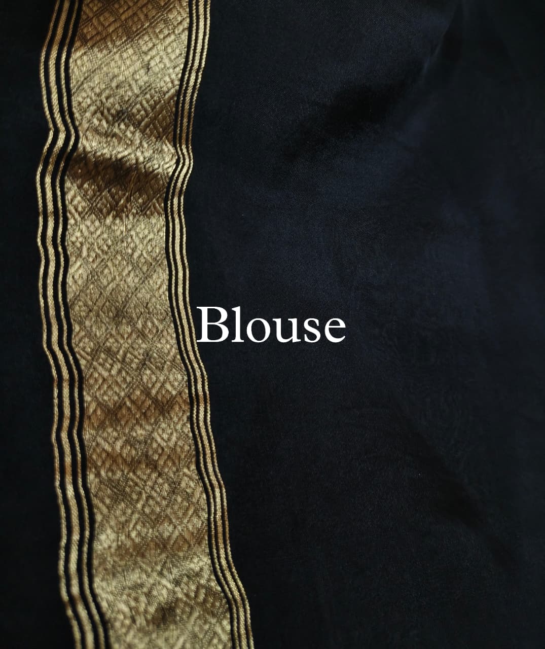 Black Pure Kora Silk Banarasi Saree