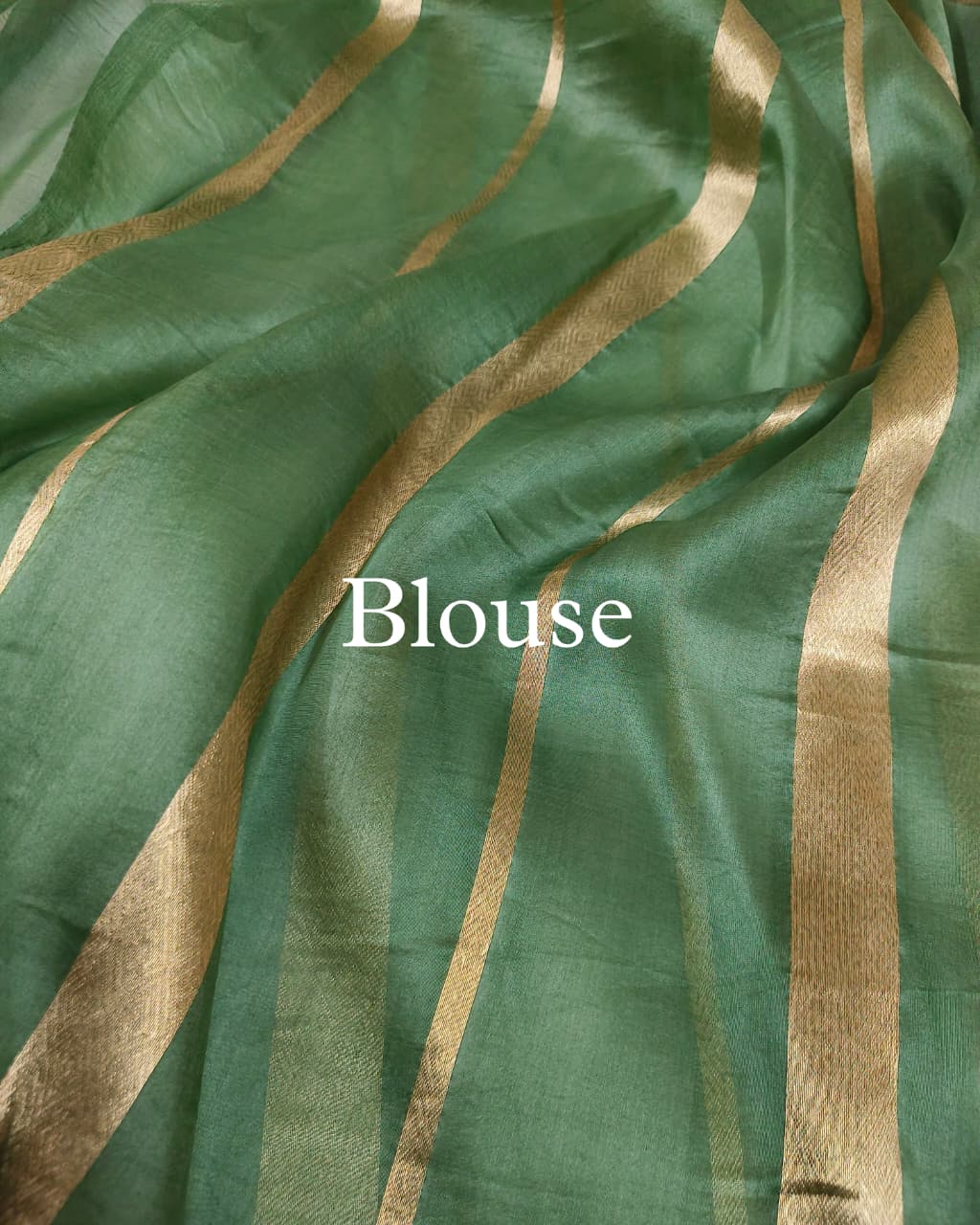 Hazel-Green Pure Kora Silk Banarasi Saree