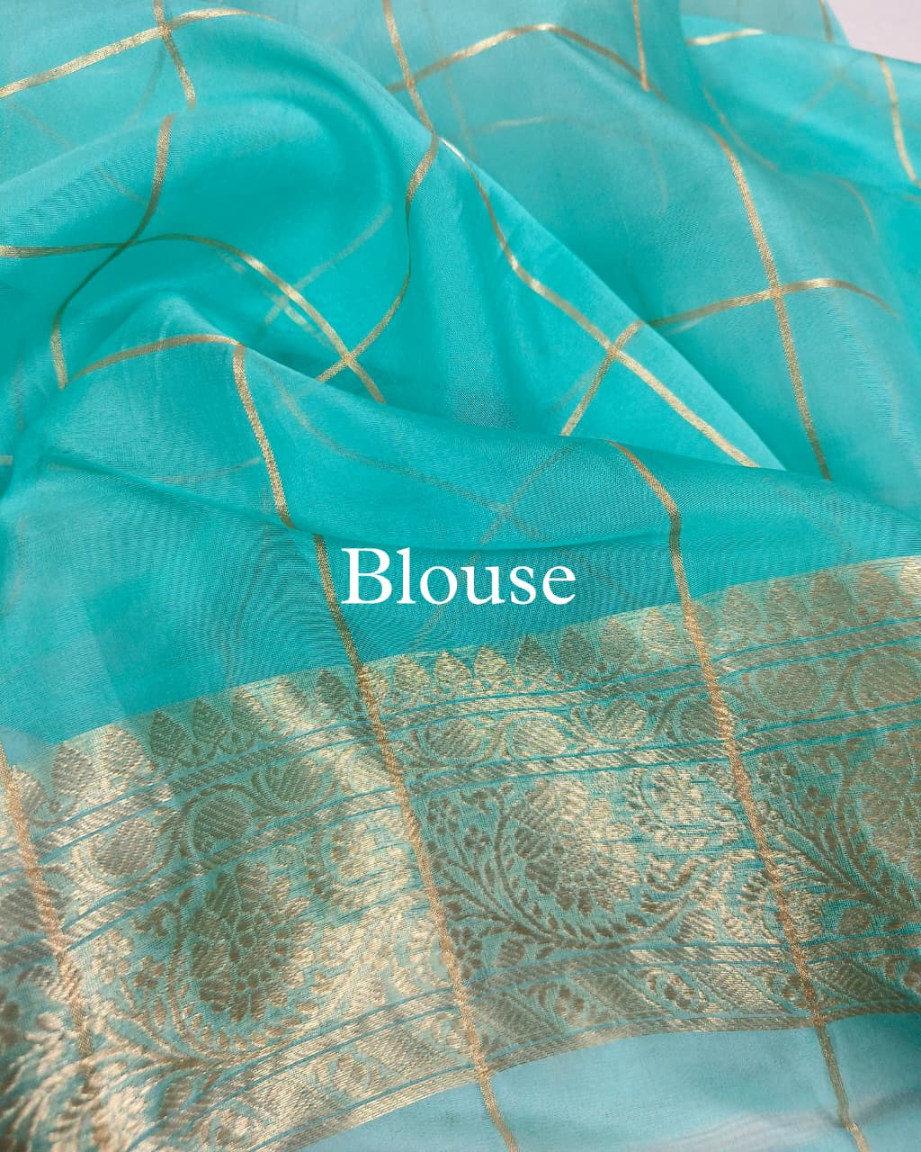 Light-Sea-Green Pure Kora Silk Banarasi Saree
