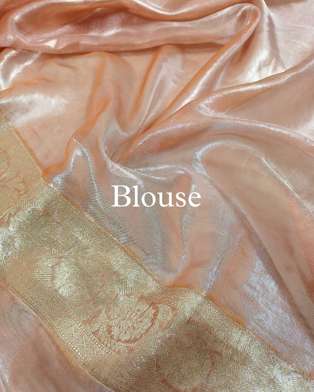 Orange Pure Tissue Silk Tanchoi Brocade Banarasi Saree