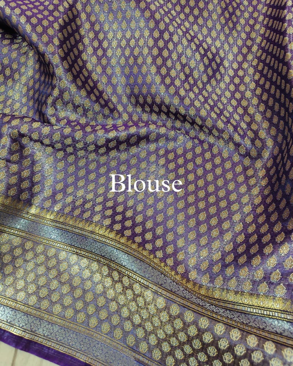 Purple Pure Tissue Silk Banarasi Saree