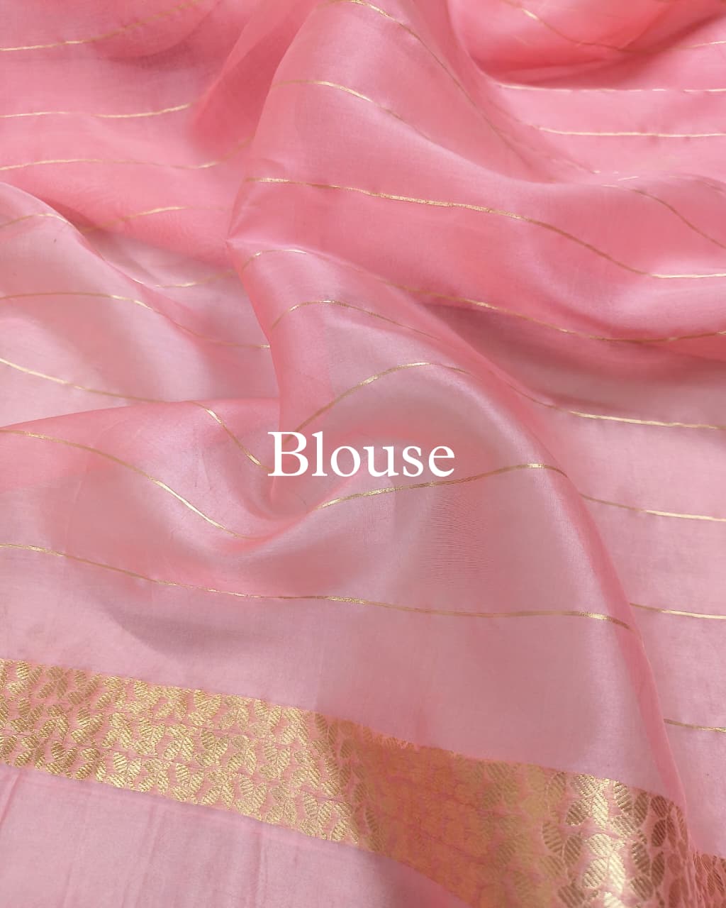 Rose-Pink Pure Kora Silk Rangkaat Banarasi Saree