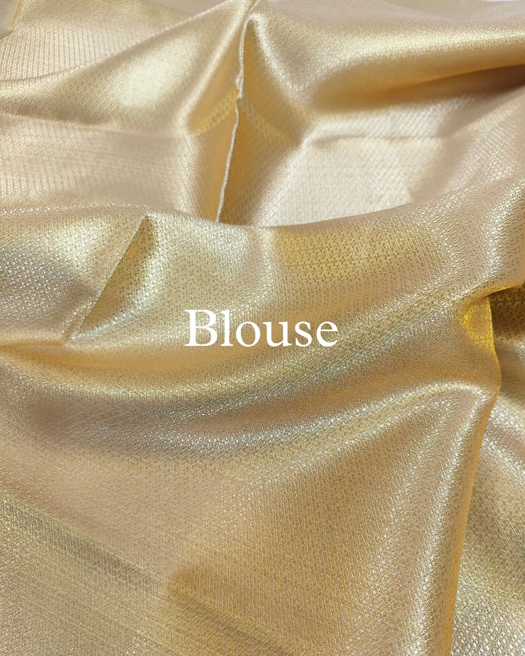 Yellow-Gold Pure Tissue Silk Banarasi Saree
