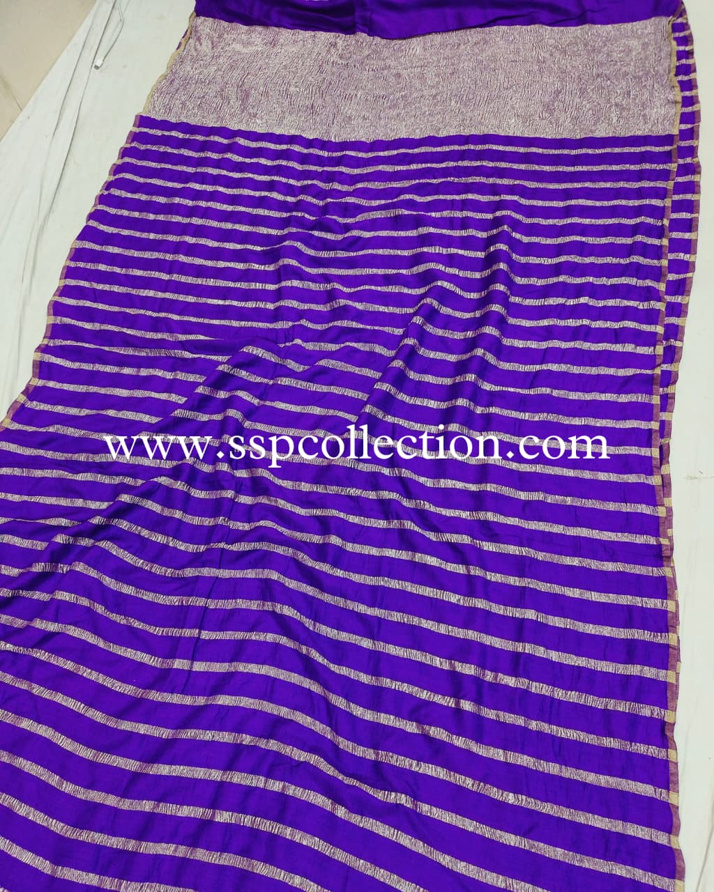 Purple Pure Moonga Tissue Silk Banarasi Saree