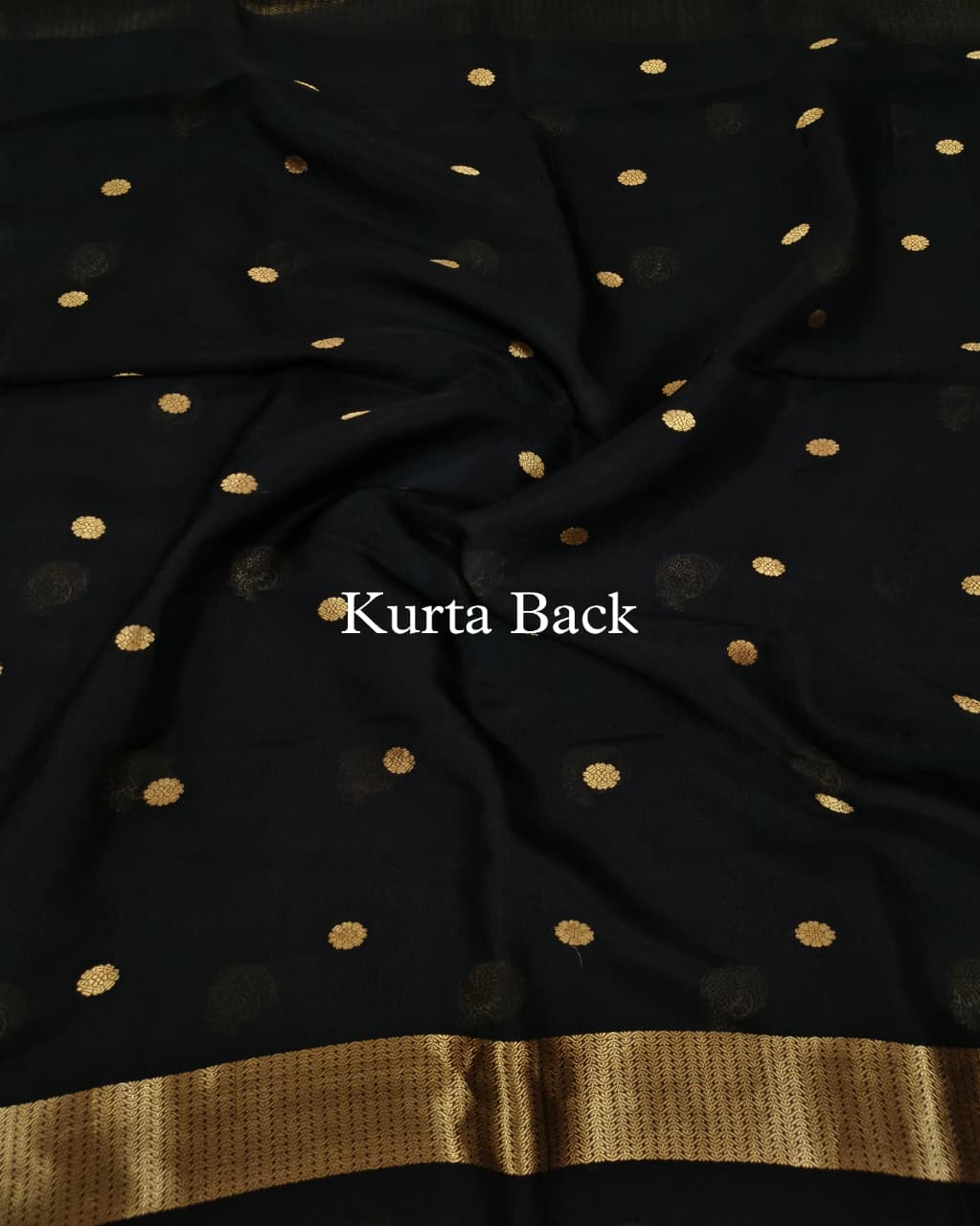 Black Pure Kora Silk Banarasi Suit