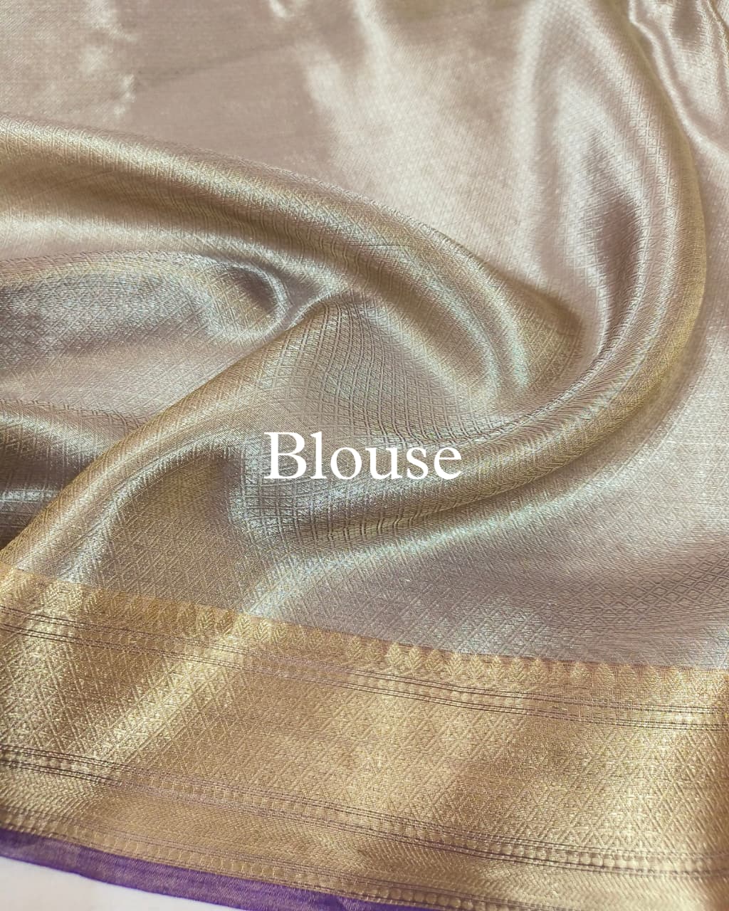 Purple Pure Molten Tissue Silk Brocade Banarasi Saree