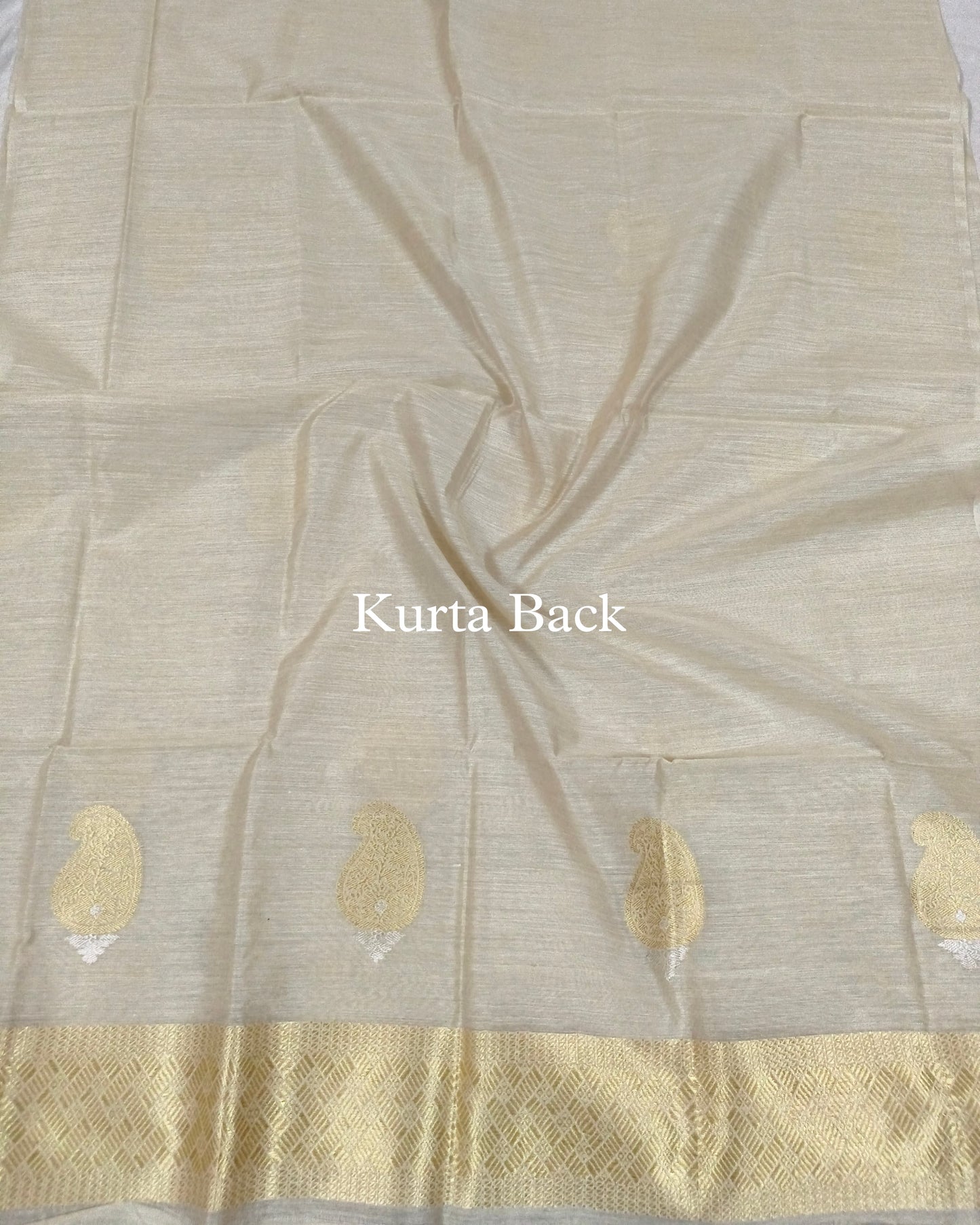 Beige Pure Moonga Silk Banarasi Suit