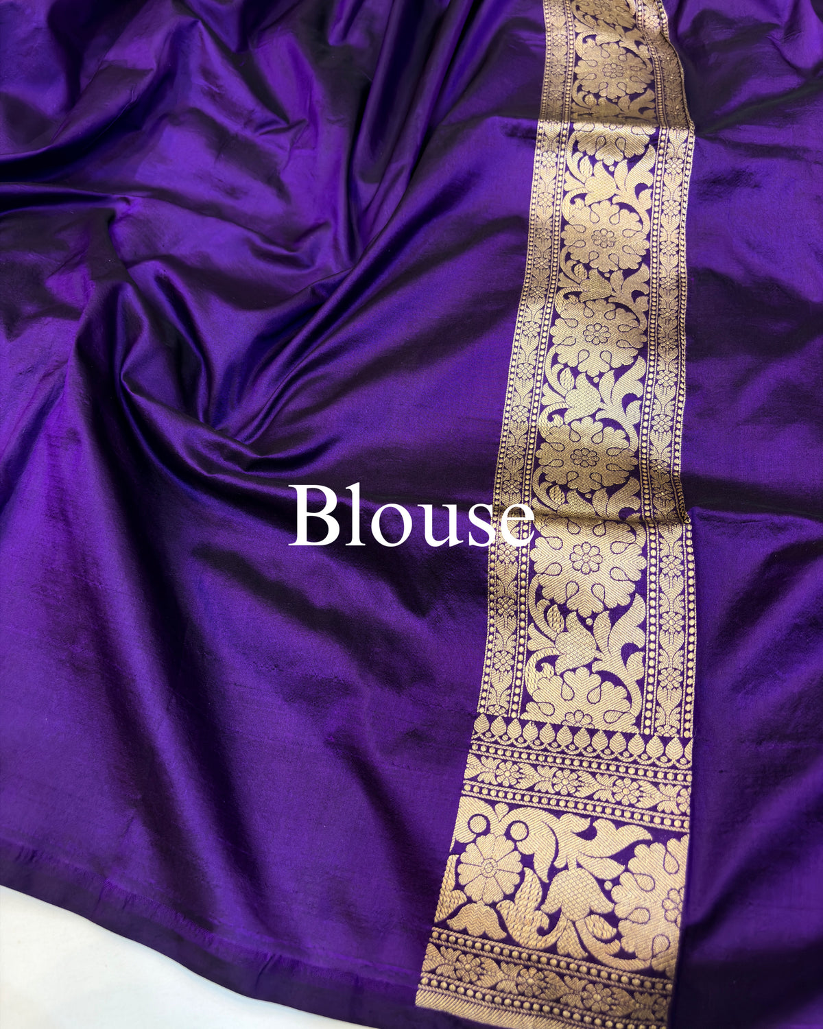 Purple Pure Katan Silk Banarasi Saree