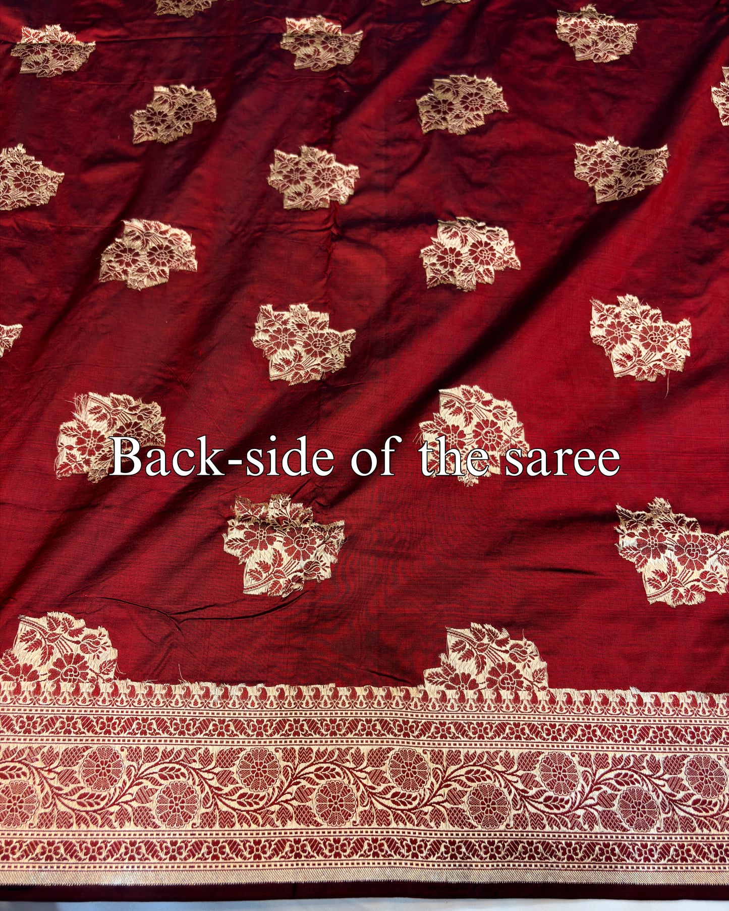 Maroon Pure Katan Silk Banarasi Saree