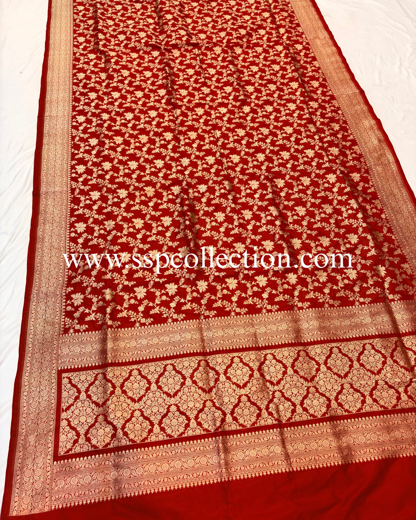 Red Pure Katan Silk Banarasi Saree