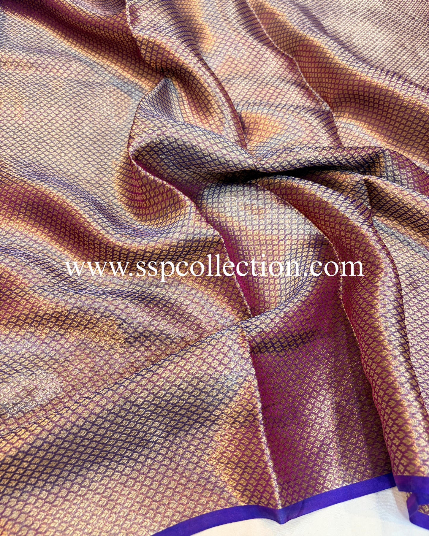 Dhoop-Chaao Pure Tissue Silk Zardozi Banarasi Saree