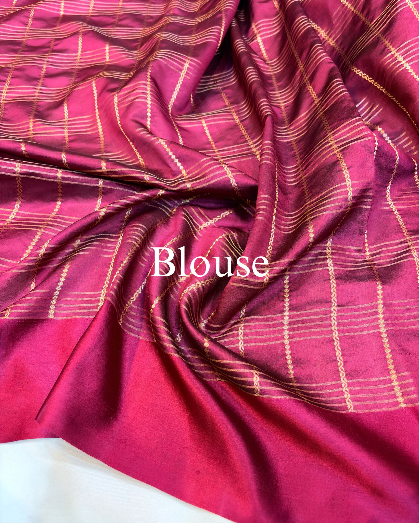 Dark-Magenta Pure Mango Silk Banarasi Saree