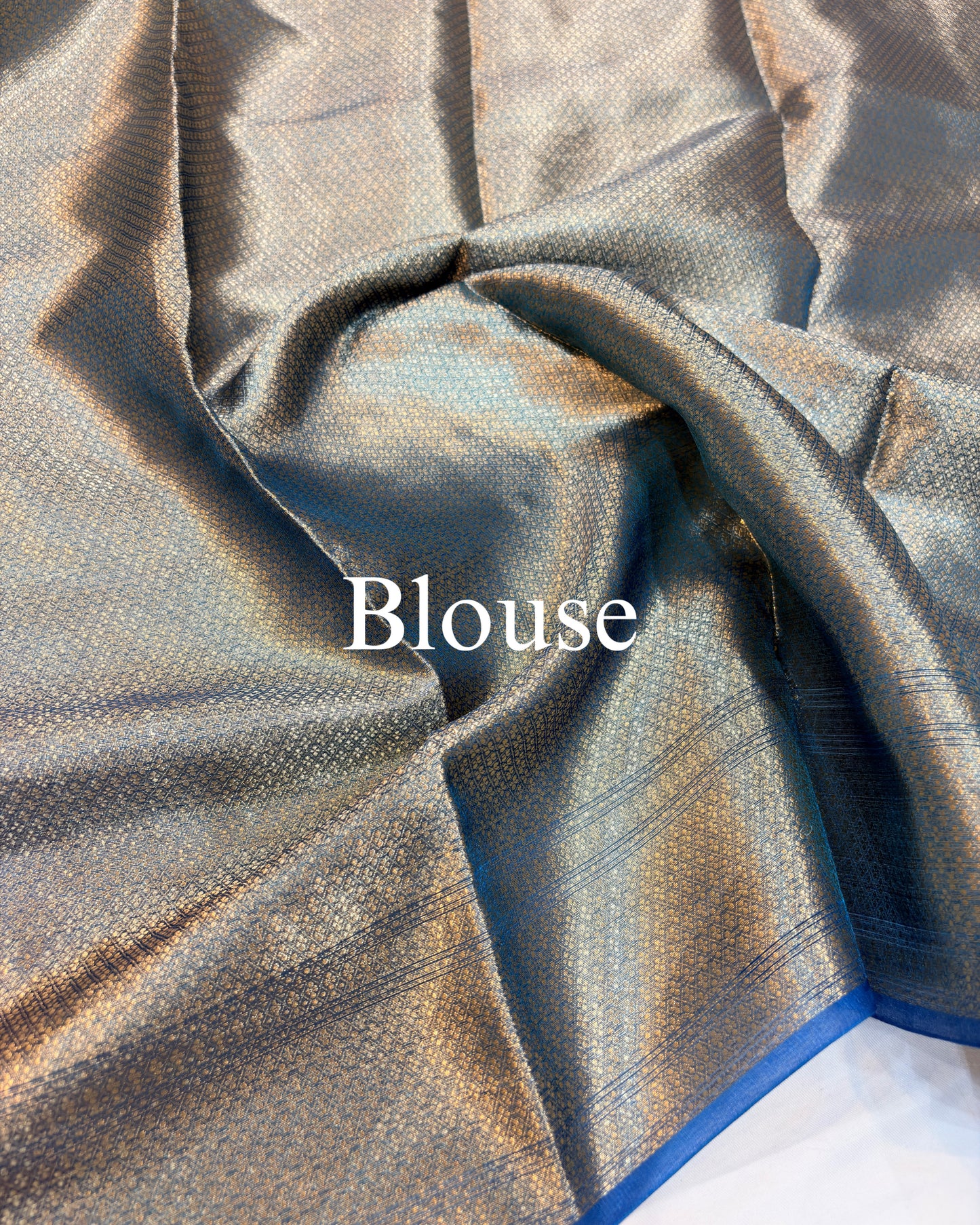 Yale-Blue Pure Tissue Silk Zardozi Banarasi Saree