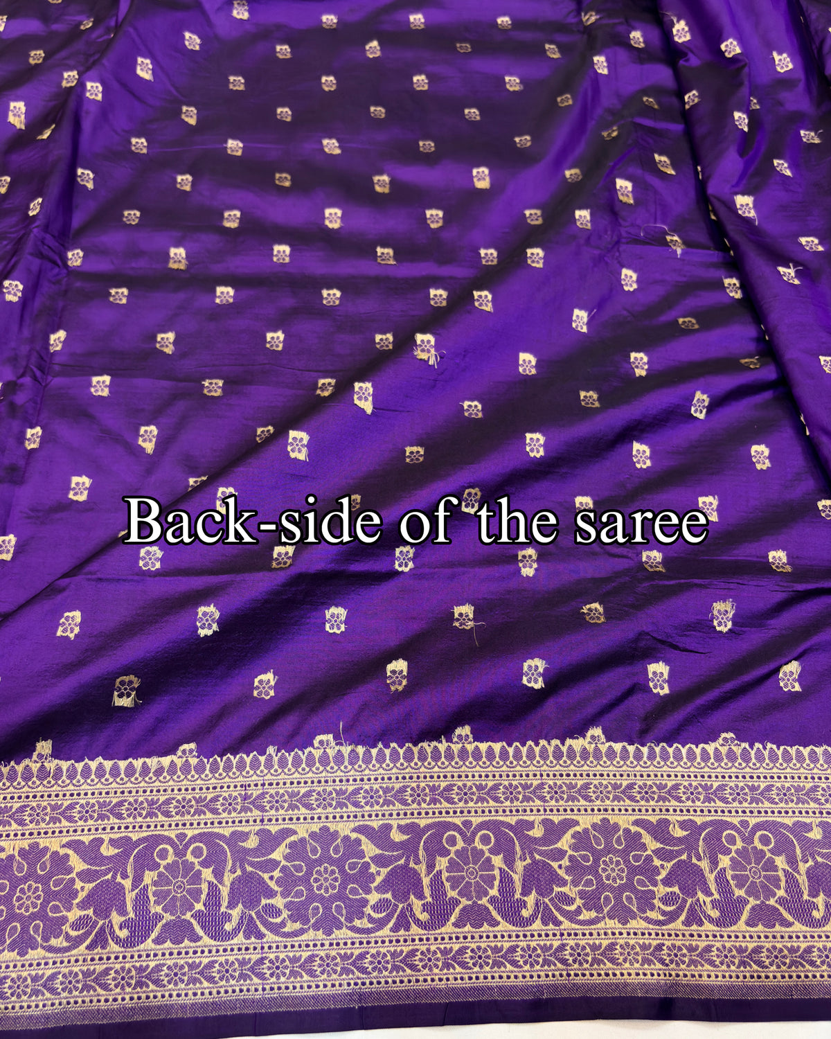 Purple Pure Katan Silk Banarasi Saree