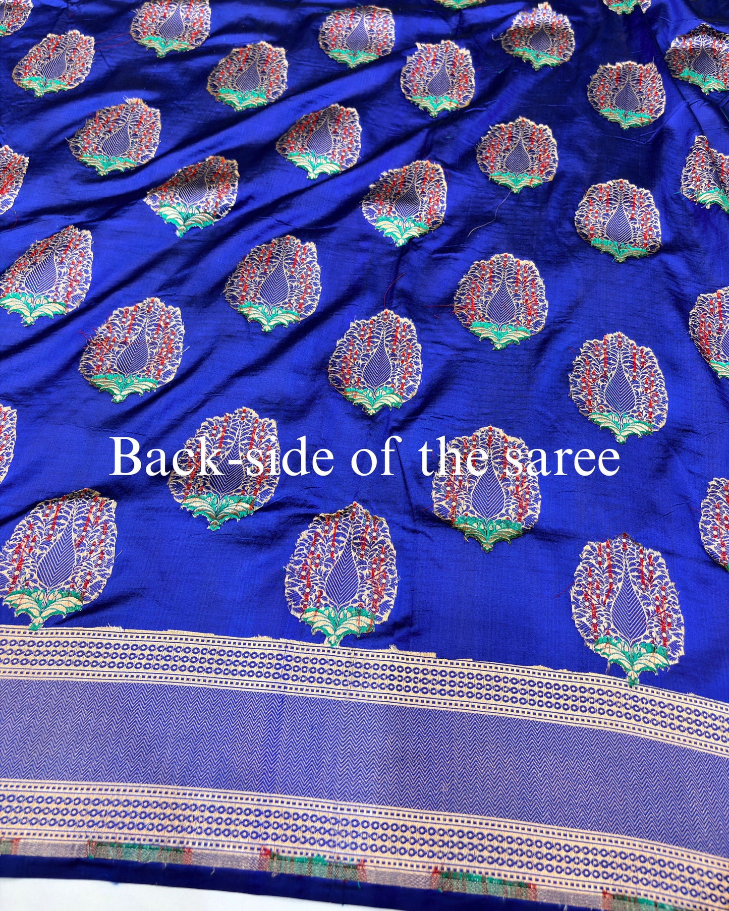 Blue Pure Katan Silk Tilfi Banarasi Saree