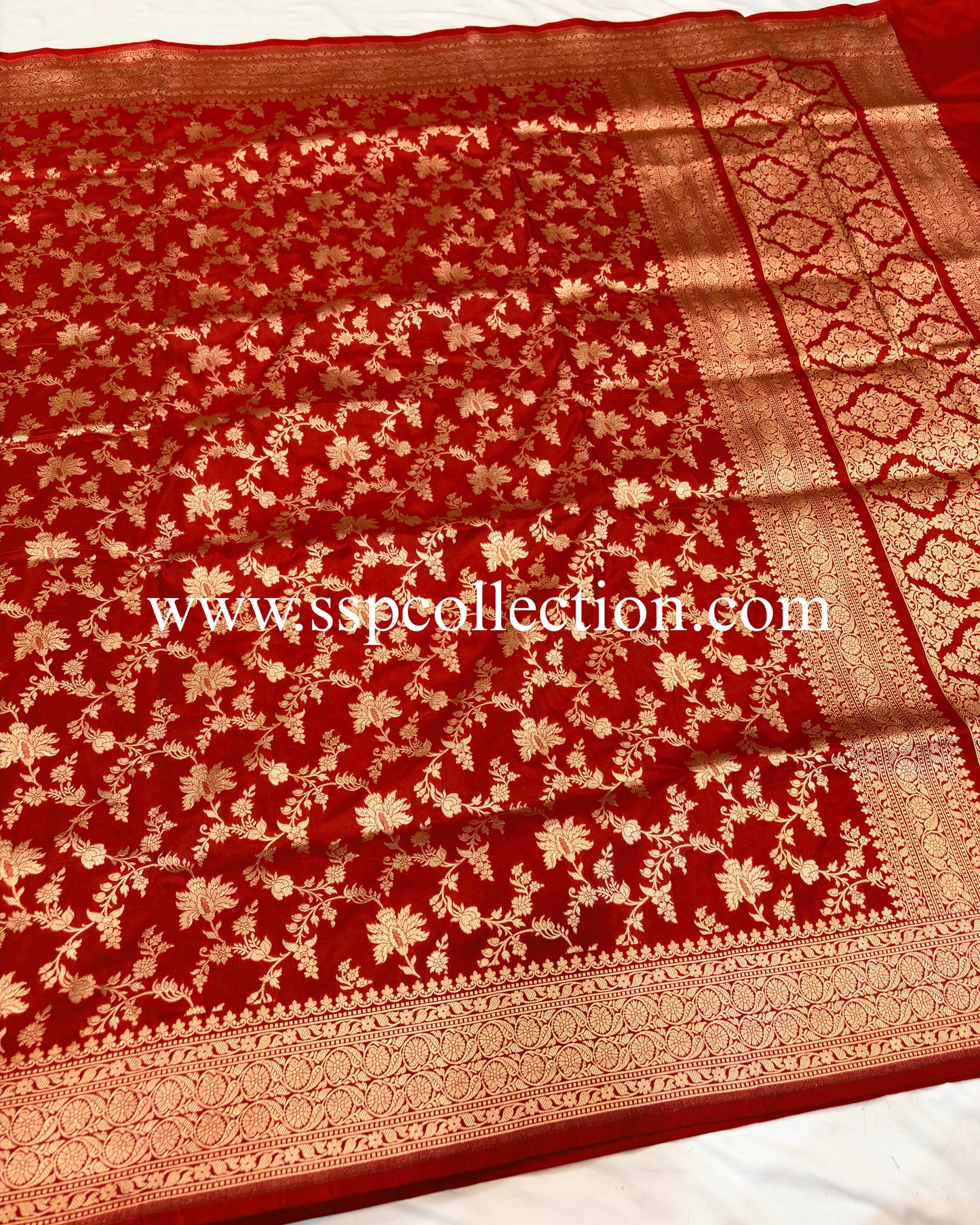 Red Pure Katan Silk Banarasi Saree