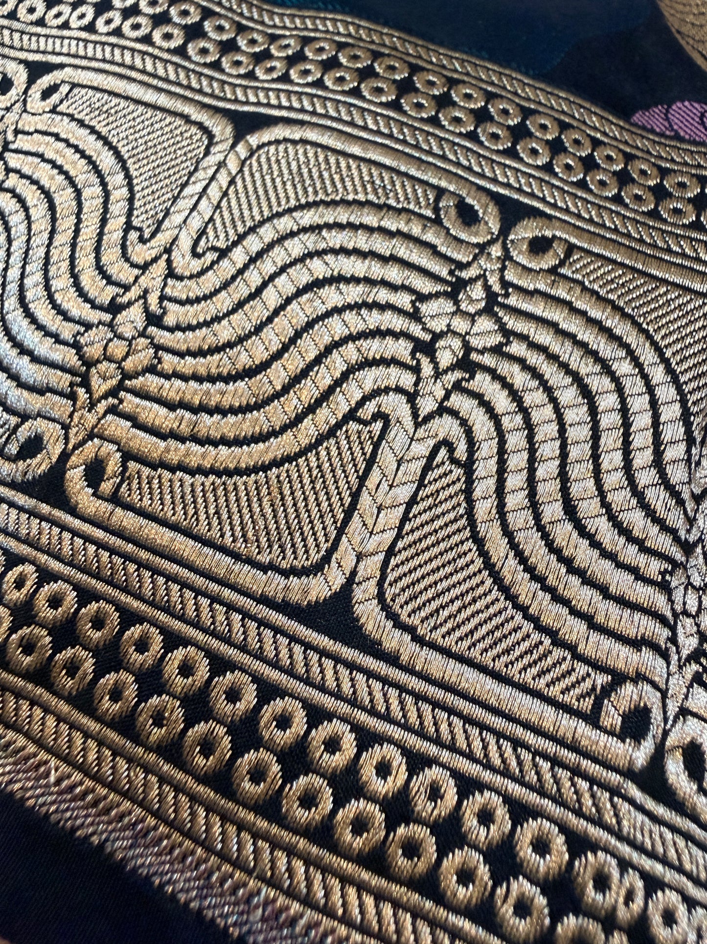 Black Pure Katan Silk Banarasi Saree