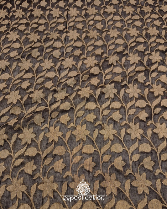 Beige Tanchoi Banarasi Pure Cotton Fabric