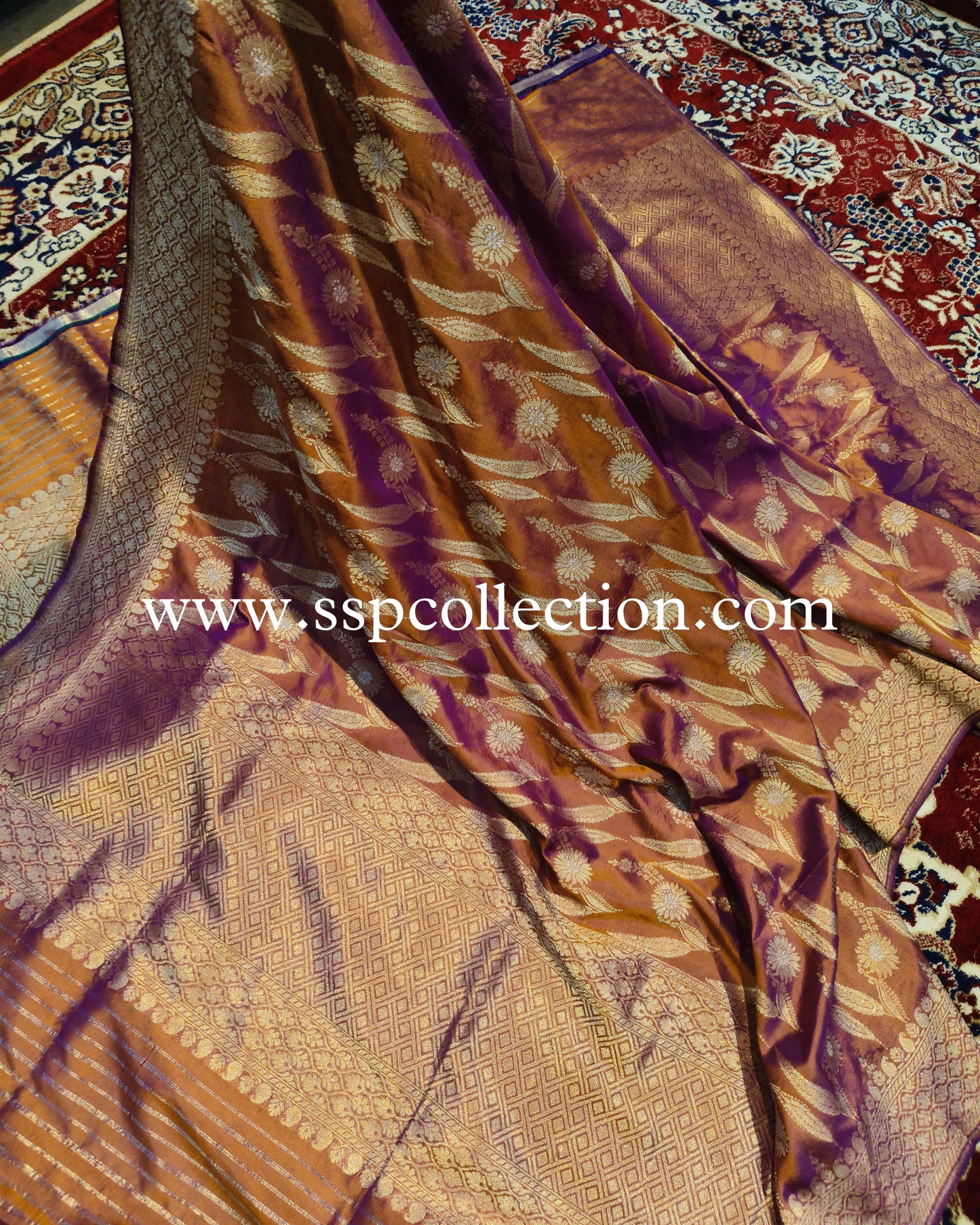 Copper Pure Katan Silk Banarasi Dupatta