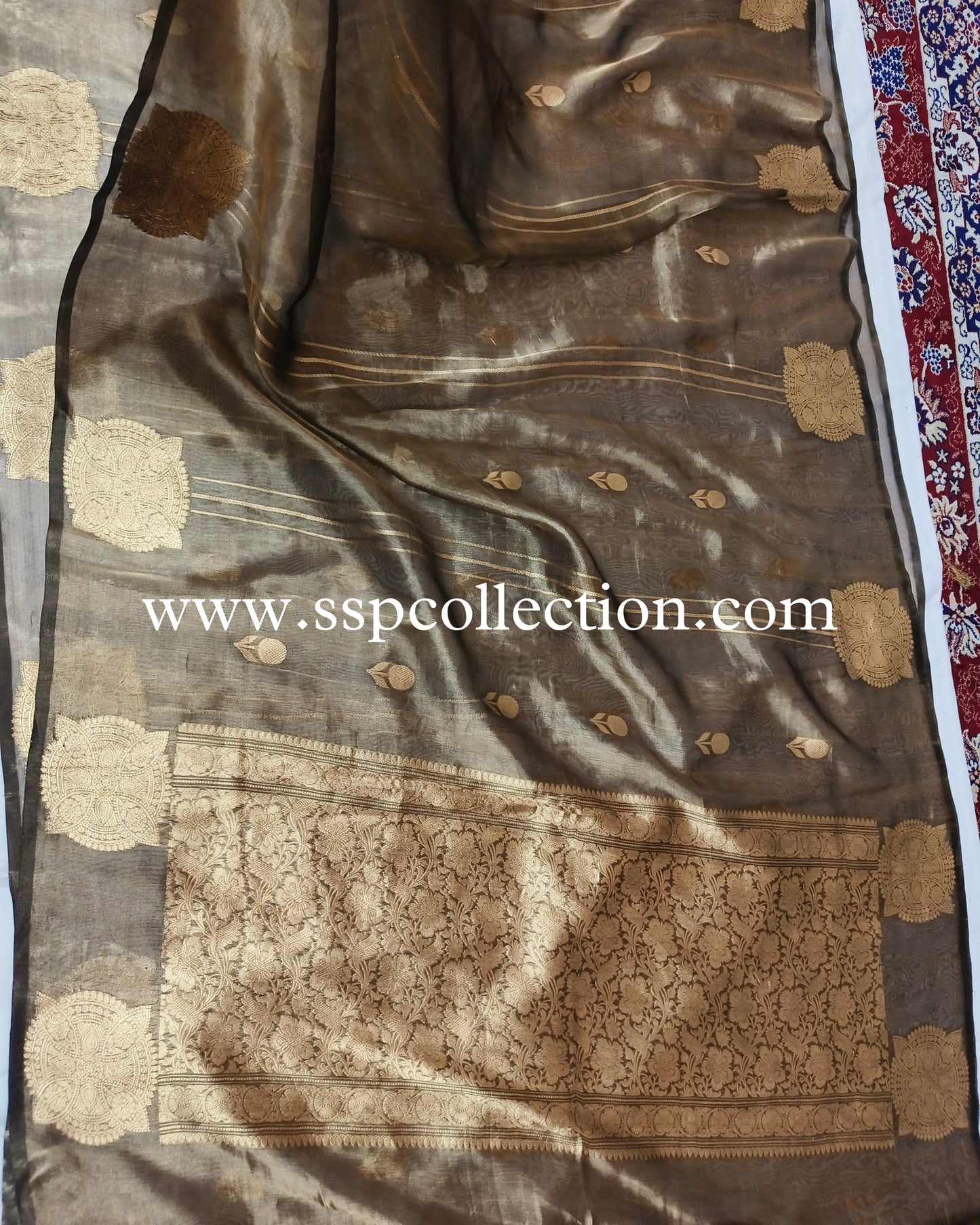 Black Pure Tissue Silk Banarasi Saree