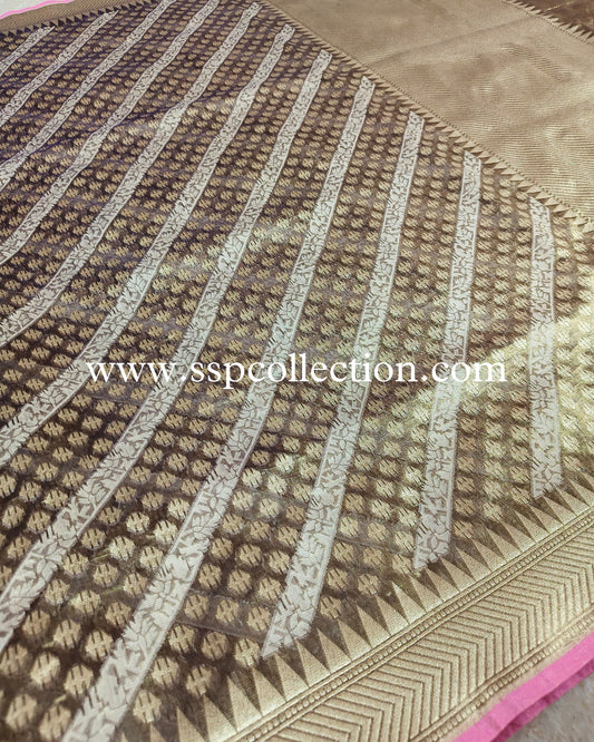 Dhoop-Chao Pure Tissue Silk Banarasi Saree