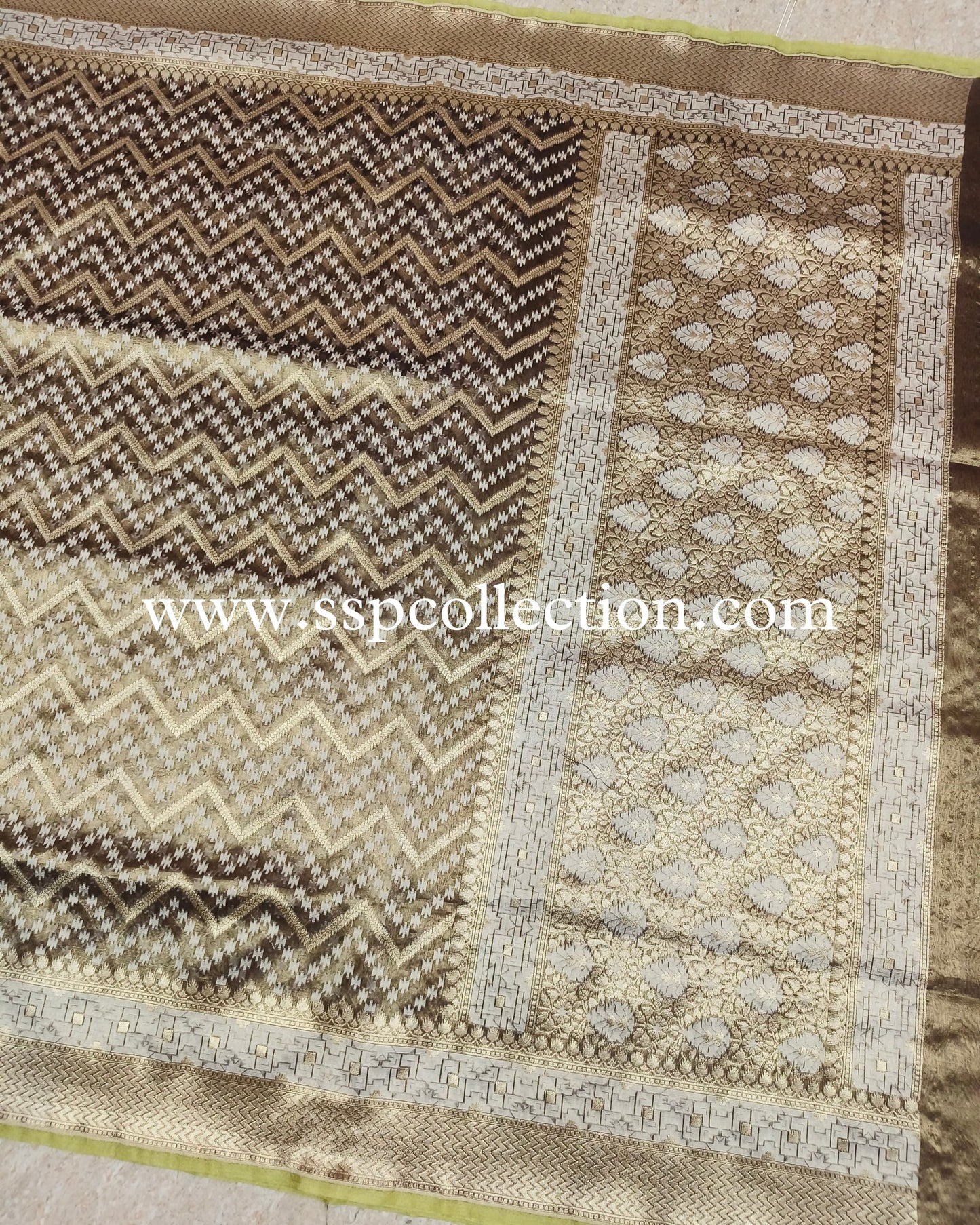 Dhoop-Chao Pure Tissue Silk Banarasi Saree